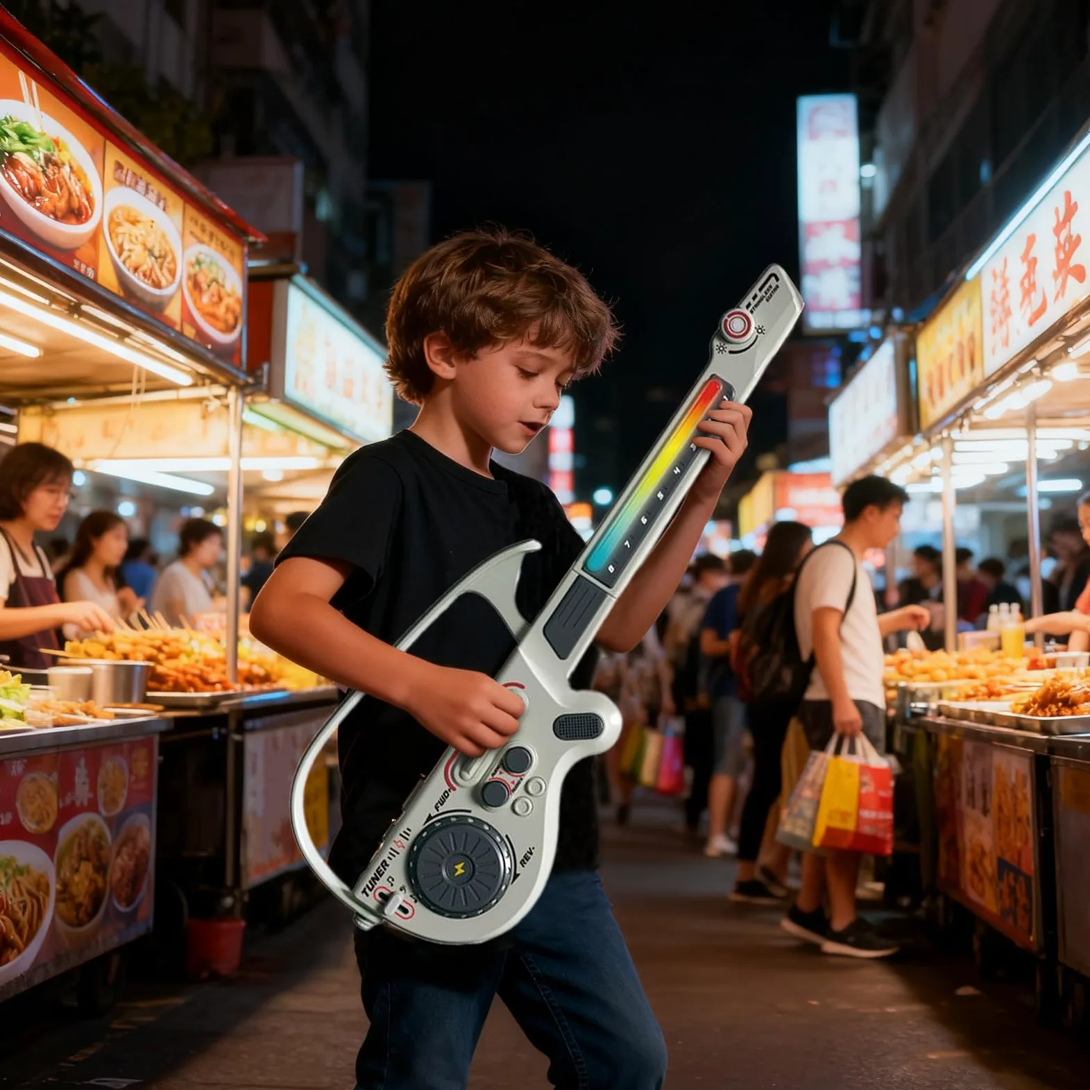 Chitarra Elettrica per Bambini Giocattolo Educativo Pieghevole | Giocattoli Musicali con Colorate Per Ragazzi Ragazze Principianti Pratica Casa Viaggio Regalo Compleanno Natale