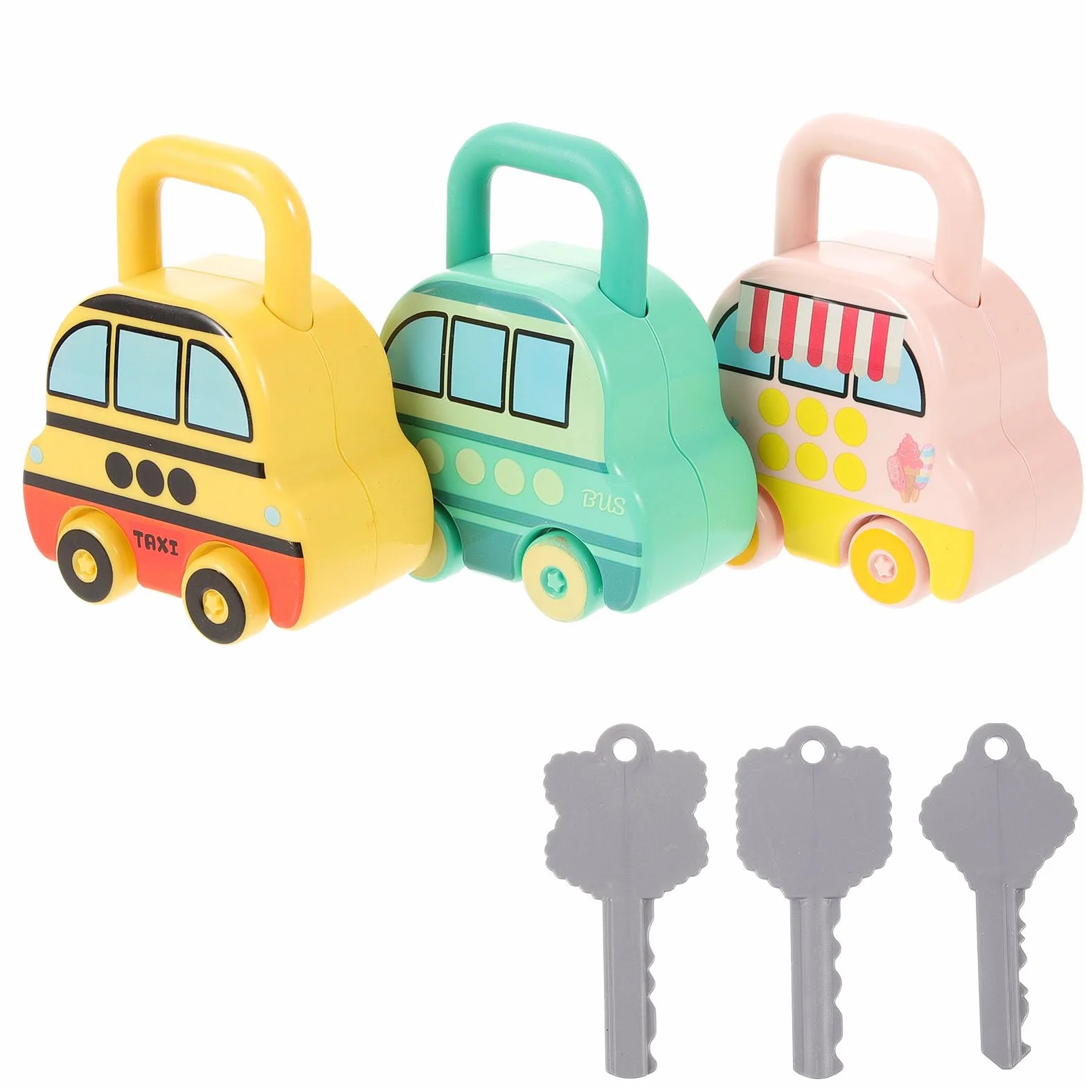 BESPORTBLE Giocattolo Apertura Serratura per Bambini 3 Pezzi Plastica Coordinazione Mano-occhio