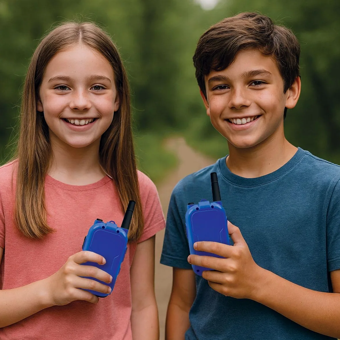 Lexibook, Talkie-Walkie Ricaricabile con Chiamata Video, Schermo a Colori, Comunicazione Visiva, Batteria Integrata, Lunga Portata, Per Giochi e Avventure, Blu, TWV10LXB