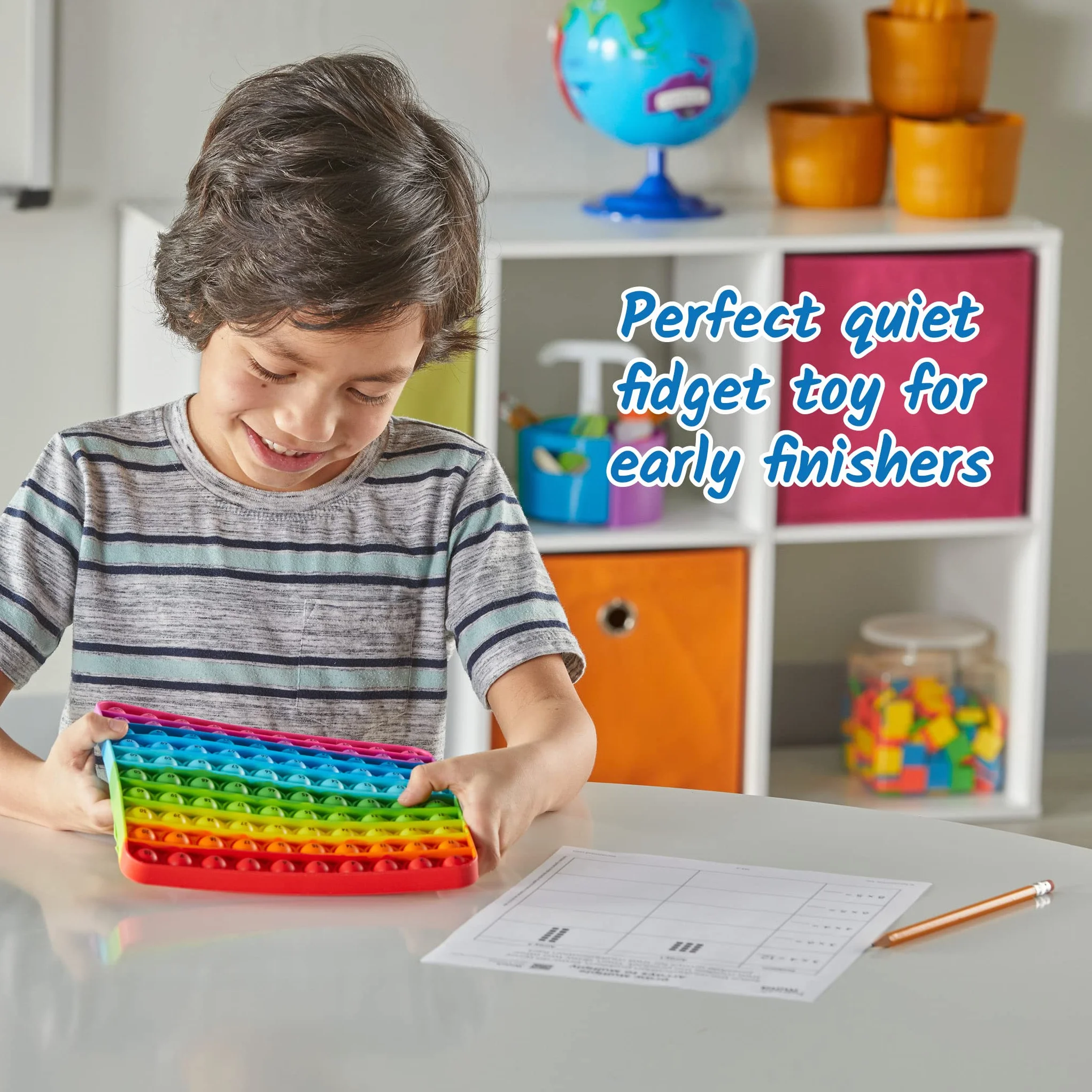Learning Resources Tabellone Sensoriale con Cento Bolle, Scoppia Le Bolle e Conta, Giocattoli Antistress