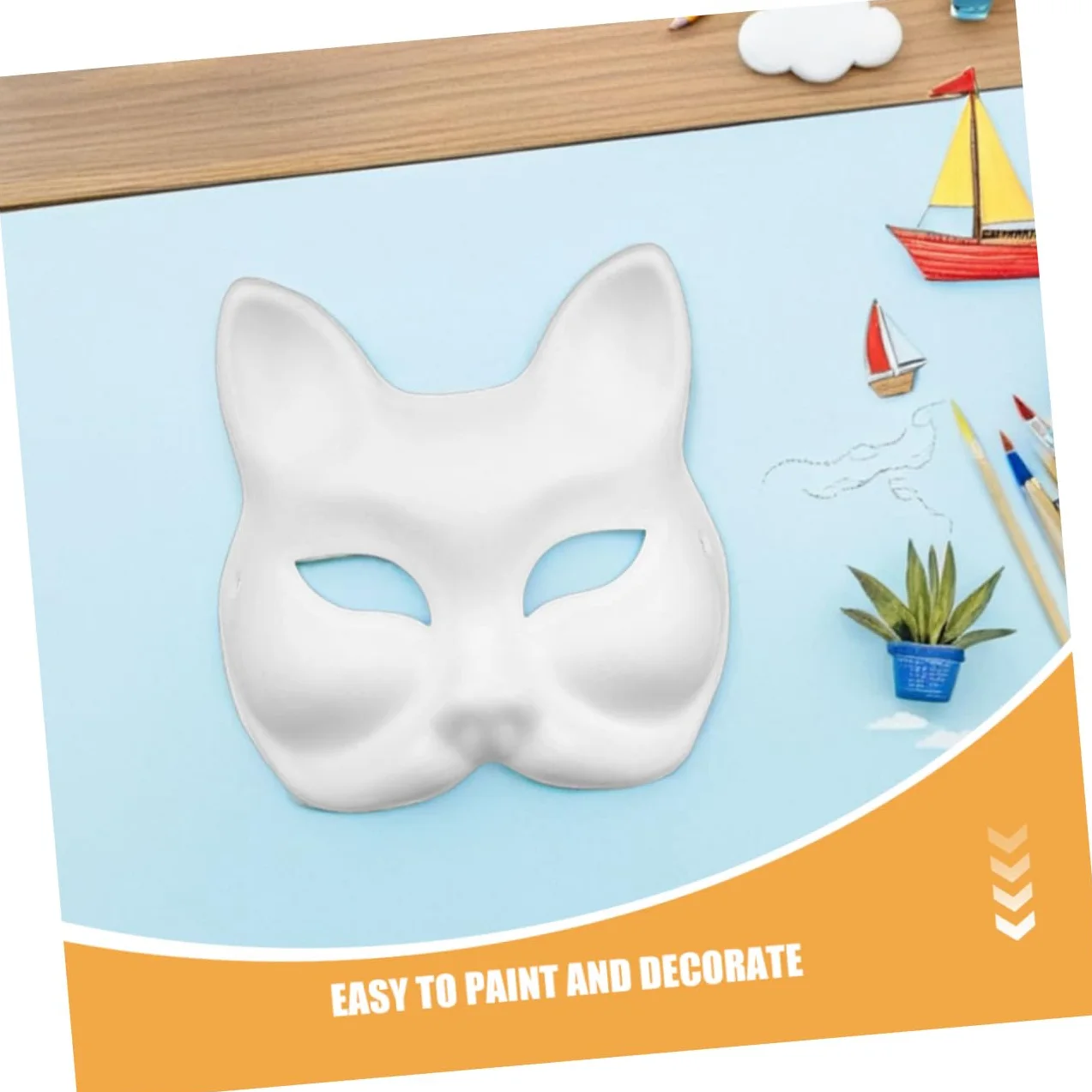 Milisten 16 Maschere Animali da Dipingere in Pasta Maschere Vuote Volpe e per DIY Feste Halloween e Progetti Artistici Gruppo