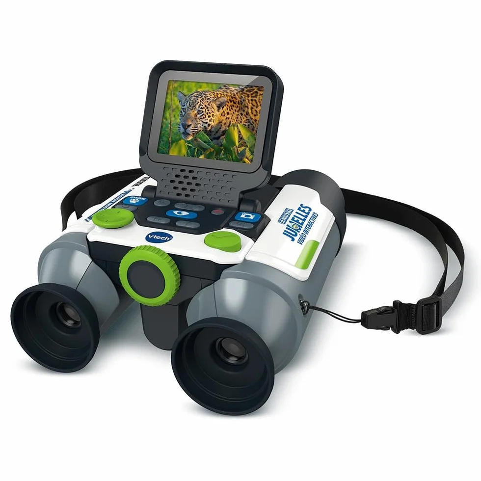 VTech - Genius XL Binocolo video interattivo, Binocolo per bambini 10x21 con schermo a colori, foto e video della BBC, giocattolo educativo scientifico, regalo per bambini dai 5 anni - Contenuto in