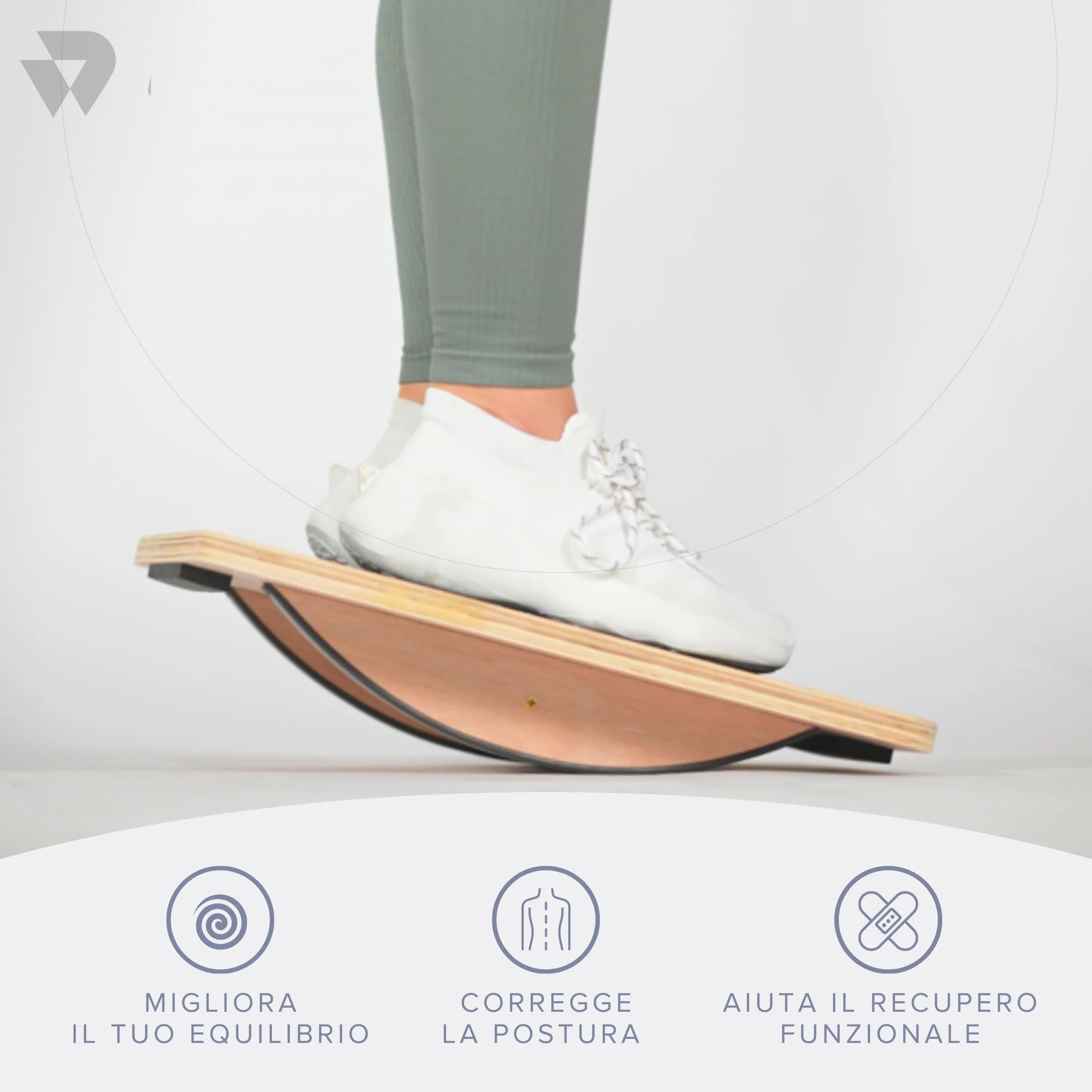 BILDER - Balance Board per Pilates, Yoga e Fitness, Tavoletta Propriocettiva con Superficie Antiscivolo - Migliora la Forza e la Coordinazione, Attrezzi Palestra Casa Ufficio Principianti ed Esperti