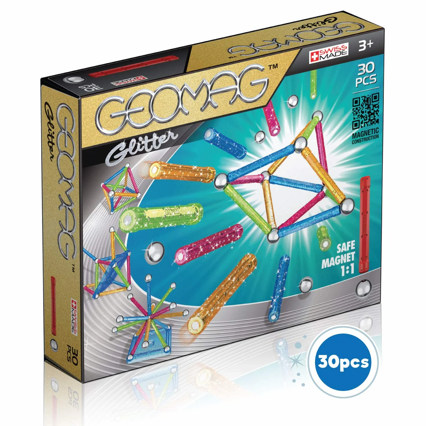 Geomag Classic Glitter, 30 Pezzi, PF.527.531.00