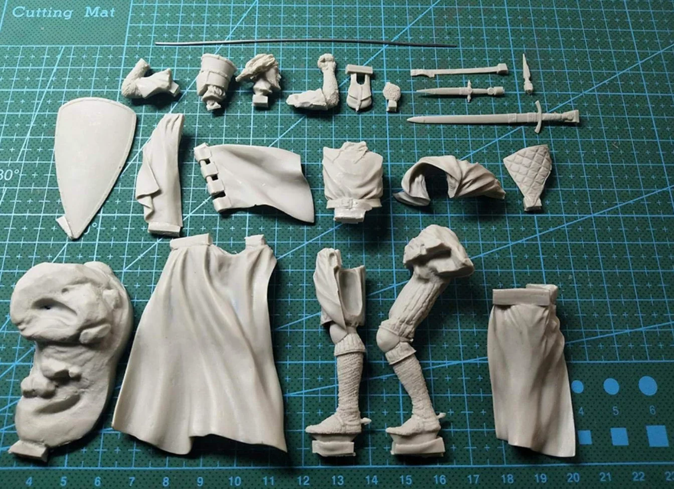 Assemblaggio Non Dipinto Scala 1/18 90 Mm Cavaliere del Santo Sepolcro - Kit Miniatura Modello Storico in Resina da 90 Mm