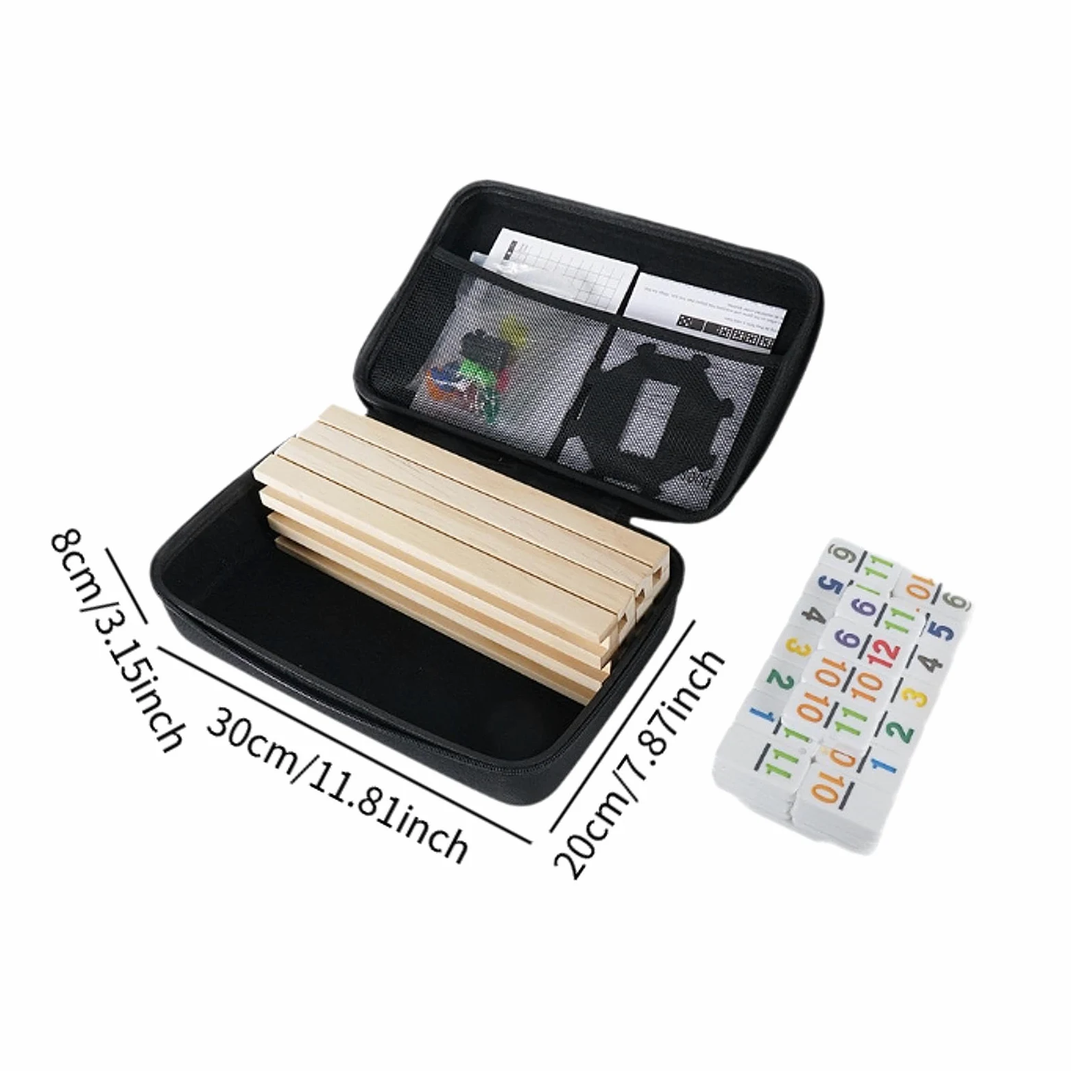 136 Pezzi Set Gioco Educativo da Tavolo Blocchi Costruzione Legno Catena a Reazione Adatto per Bambini Adulti Feste Party Famiglia, 91 Numero di Piastrelle