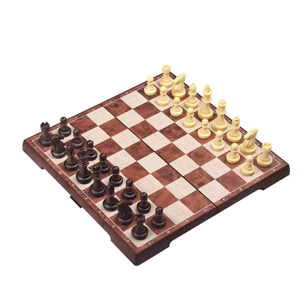 Scacchi da Viaggio magnetici, Scacchiera in plastica da 12 Pollici con Scacchi Pieghevoli in plastica, Set da Gioco da Viaggio per Adulti e Principianti