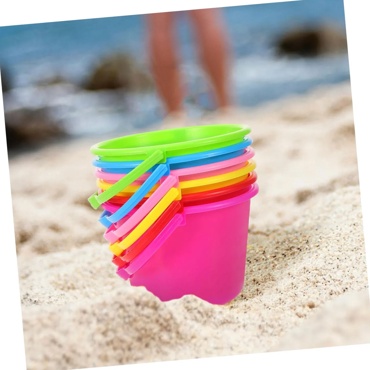 Secchiello Spiaggia Bambina 12 Pezzi in Abs, Gioco per Ragazzo Ragazza | Festa Estiva, Giochi da Spiaggia, Set Multifunzione, Apprendimento e Outdoor Play