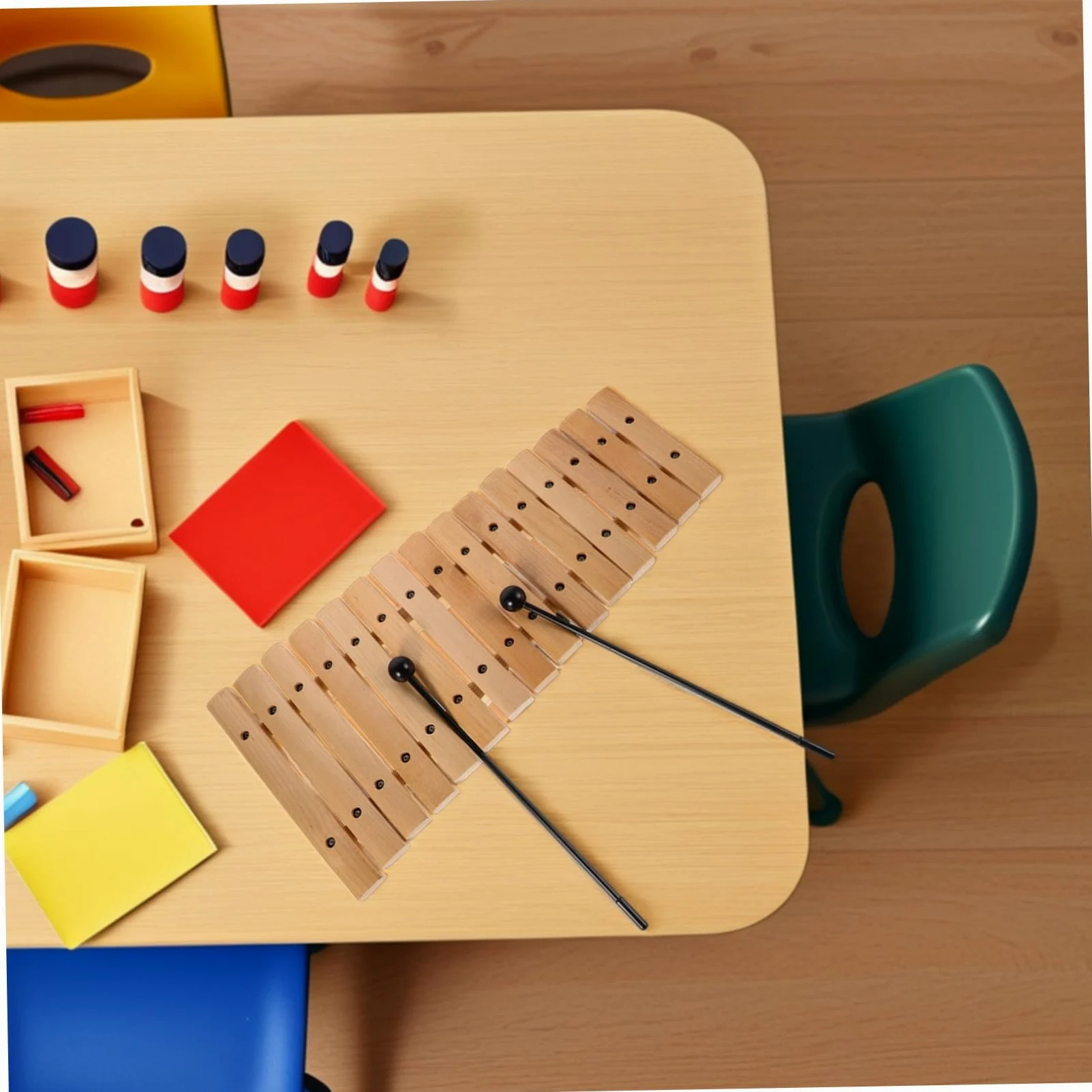 Xilofono in Legno 15 Note per Ragazzo Ragazza Strumento Musicale | Educazione Musicale e Sviluppo Sensoriale, Uso Casa e Scuola Materna, Include Battenti