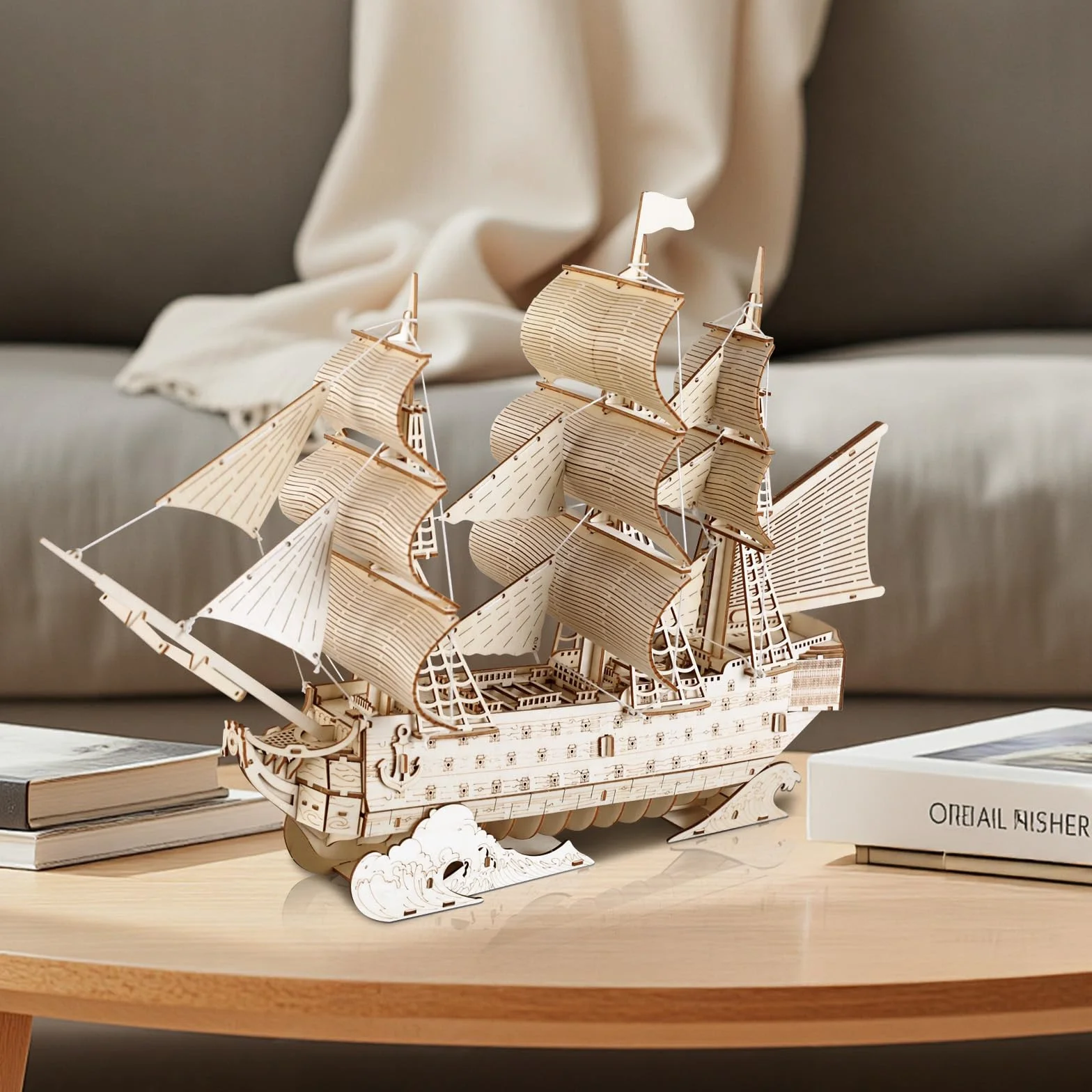 Comfoyar Puzzle 3D Veliero, DIY Barche Costruzioni Legno, Modellismo Costruire Adulti, Kit Fai Da Te Creativo Modellini, Decorazioni Casa e Regali Compleanno Natale San Valentino per Donna Uomo