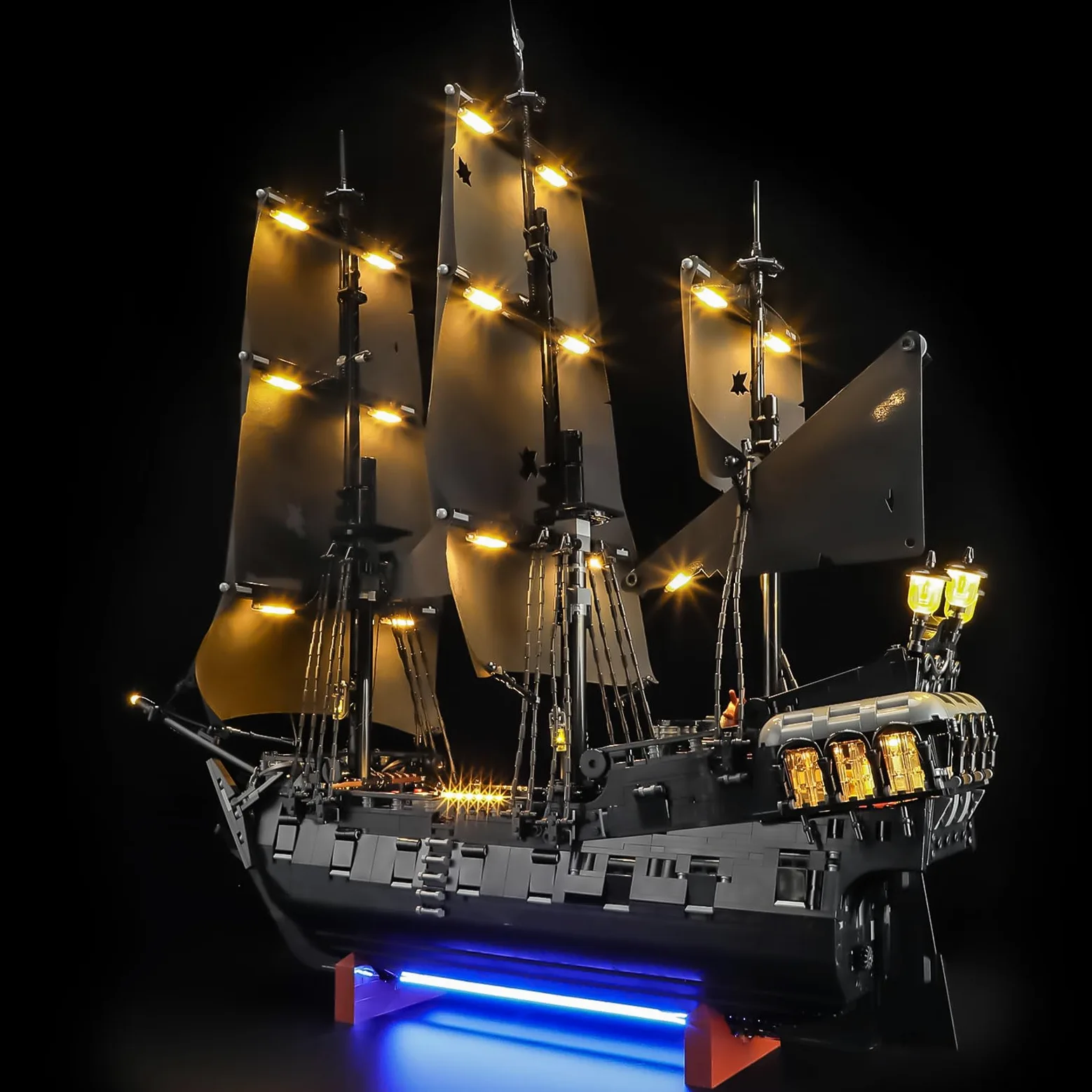 BRIKSMAX Kit di luci 2.0 compatibile con icone Lego Captain Jack Sparrow's Pirate Ship 10365 - Kit di illuminazione a LED (solo accessori), tecnologia per nascondere i cavi per display, regali e