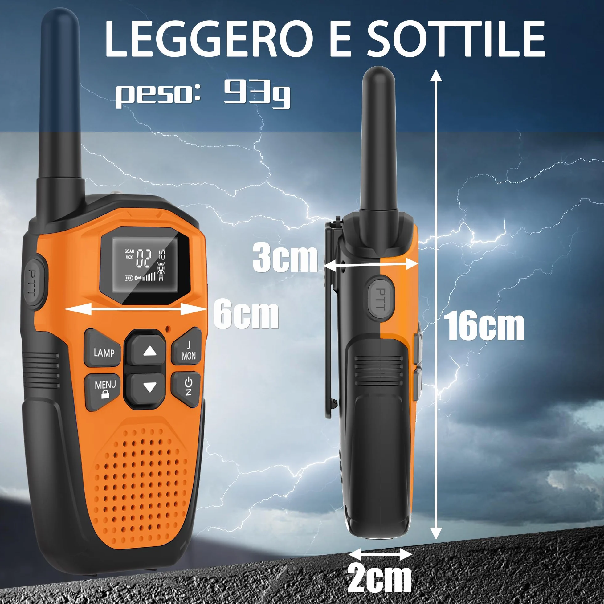 Walkie-Talkie Bambini Ricaricabili NXGKET 16 Canali USB-C Torcia Gioco Campeggio