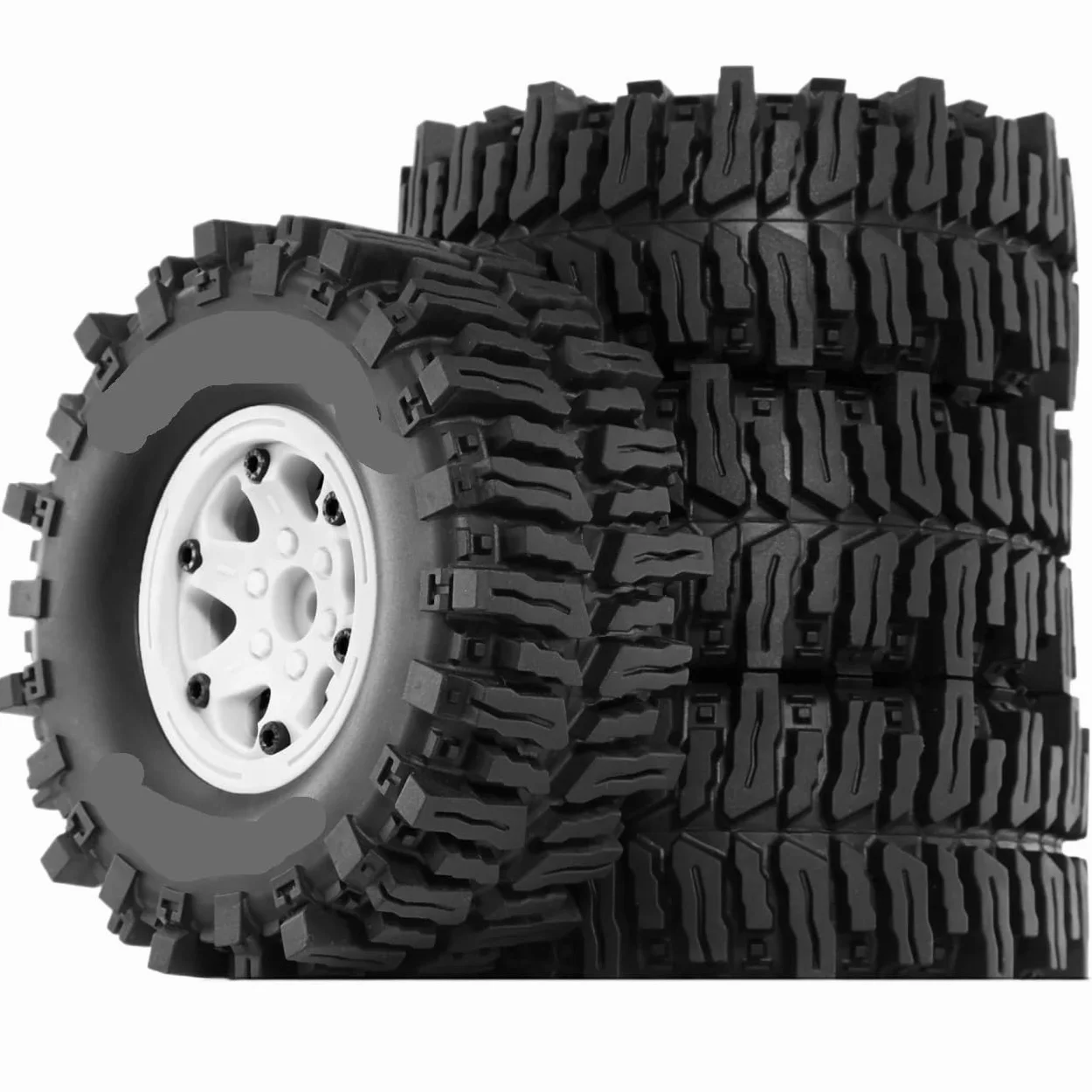 4PZ Cerchione Beadlock 2.2" 130mm 1/8 1/10 | Axial SCX10, Wraith, RR10, Capra, TRX4, YK4082(Black)