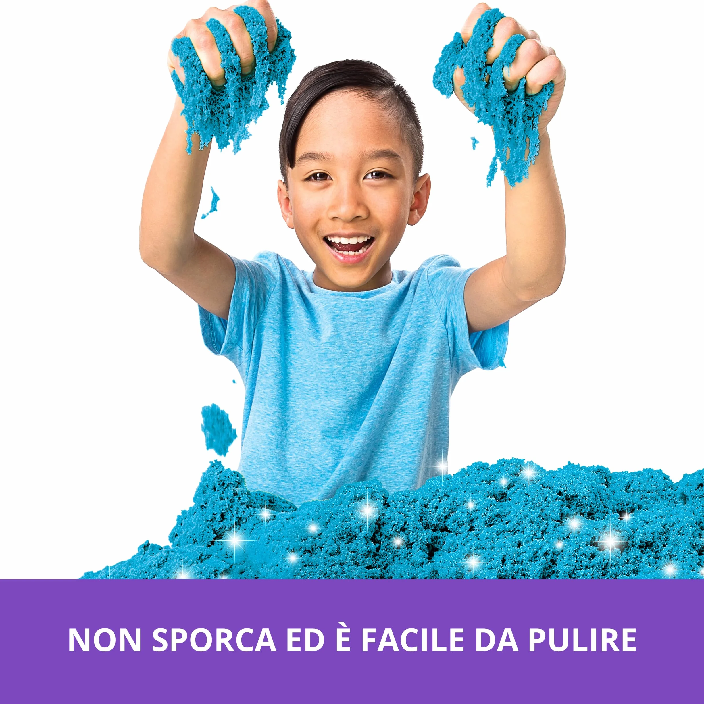 Kinetic Sand Shimmer, Set di Gioco Laboratorio di Pasticceria Unicorni, 453 g di Sabbia Cinetica, Verde Acqua Luccicante e Rosa, 8 Attrezzi Unicorno, Giocattoli Sensoriali per Bambini, 3+ Anni