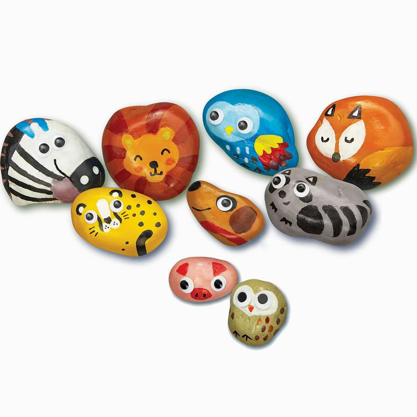 4M 404756 KidzMaker Paint Your Own Garden Rock, Multi Colour