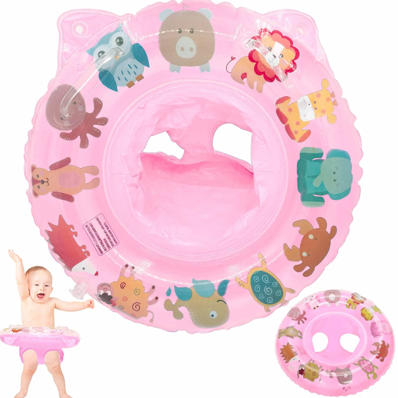 KEELYY Salvagente per Bambini, Salvagente Mutandina Neonato, Galleggiante Neonato Piscina, Salvagente Gonfiabile per Bambini 6-36 Mesi, Rosa