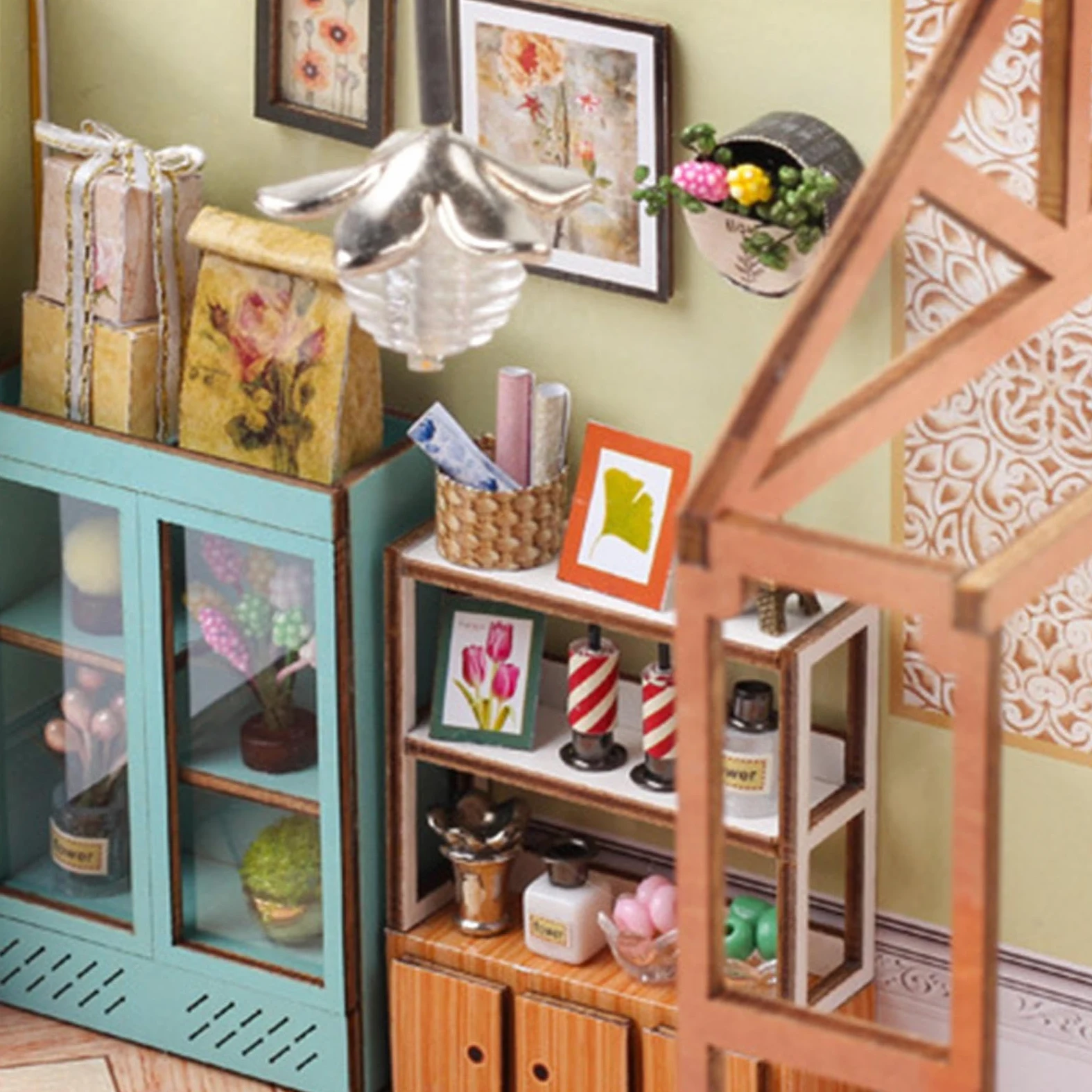 Kit Casa delle Bambole in Miniatura da Costruire Esposizione Decorativa | Kit 3D Serra Domestica per Adulti e Ragazzi, Camera, Stanza, Libreria, Mensola, Scaffale, Natale e Halloween,