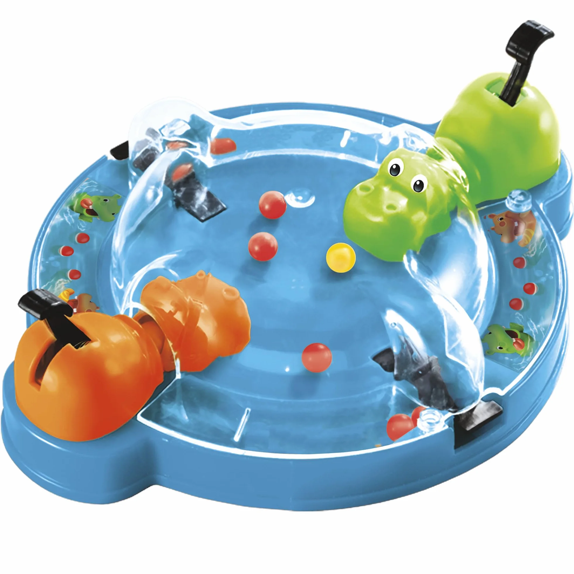 Hippos - Gioco da viaggio per bambini, gioco portatile per 2 giocatori, gioco di viaggio per bambini dai 4 anni, include 2 ippopotami calici (versione olandese)