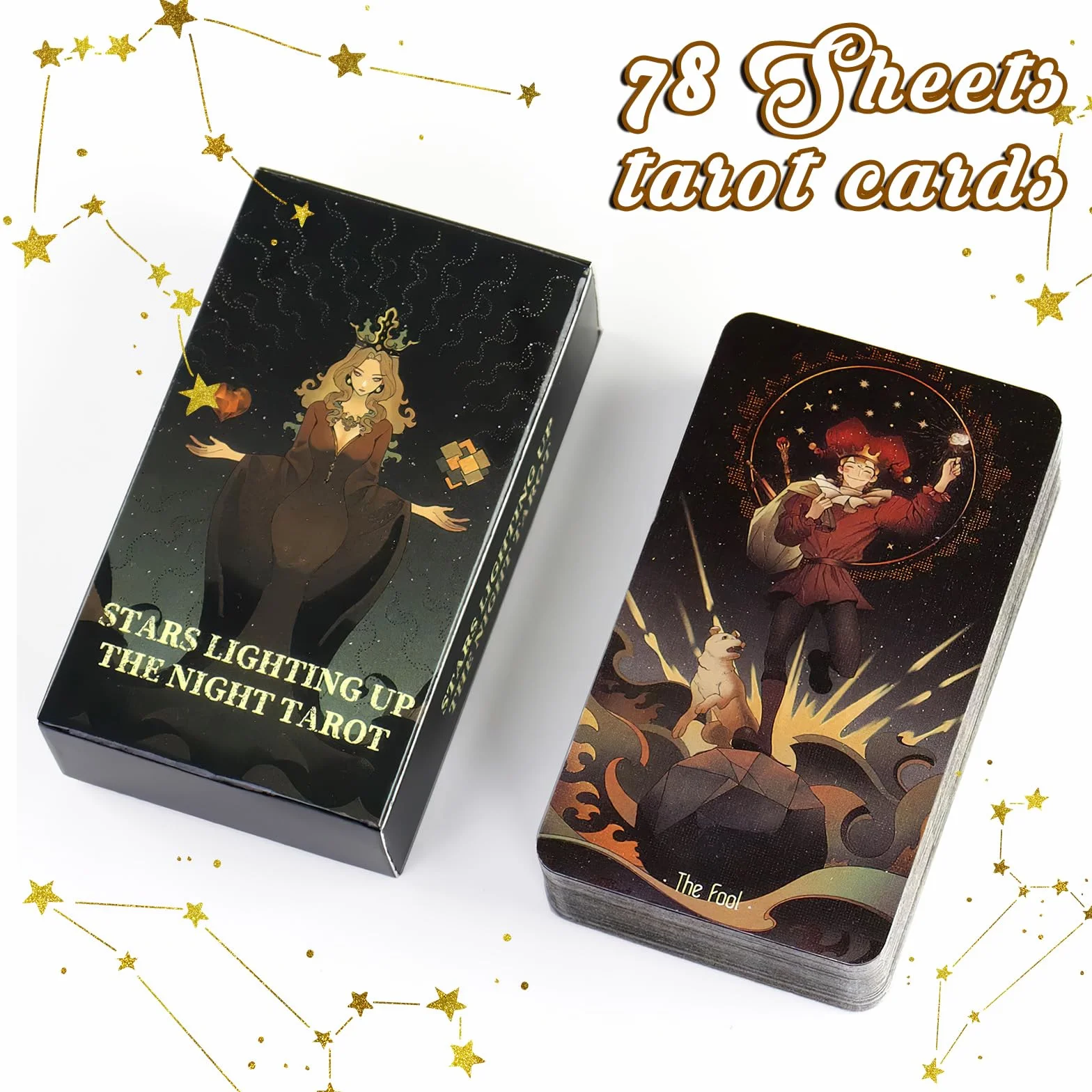 78 Tarocchi Classici, Tarocchi Adatti, Tarocchi Carte Ai Principianti, Mazzo di Tarocchi, Principianti Tarocchi, Divinazione Gioco Edizione Inglese, Adatto per Carte da Gioco Festa E Festival