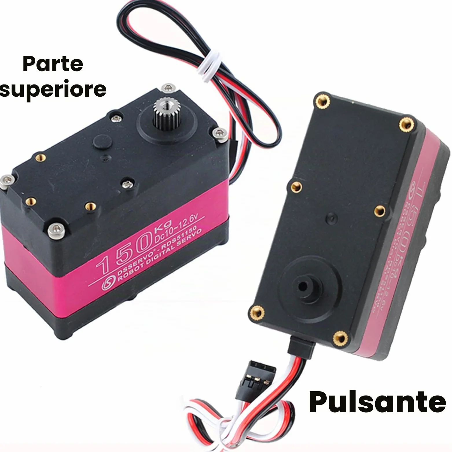 Servo digitale Servo da 150 kg, impermeabile, IP66, con supporto a forma di U, per robot auto 1/5 RC