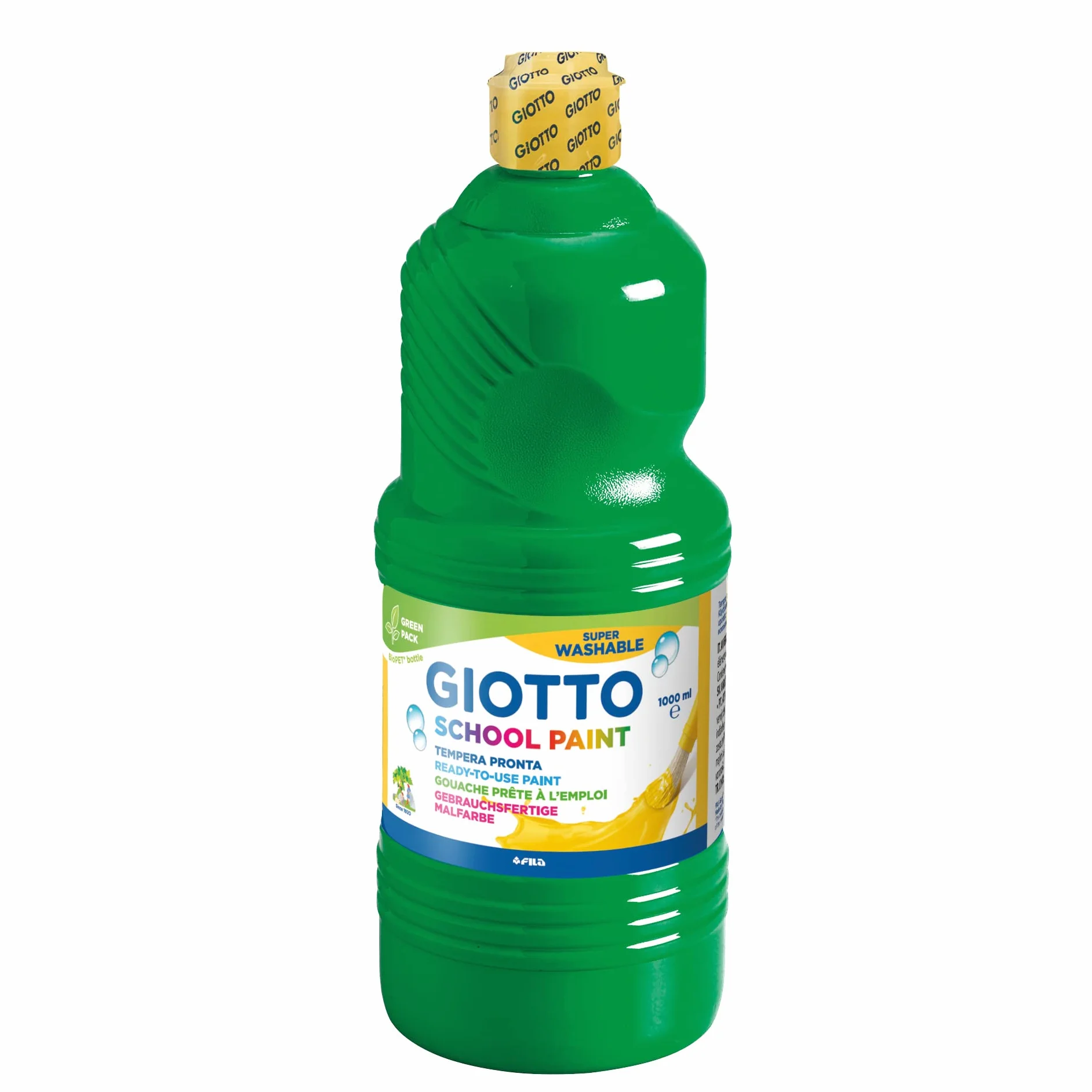 GIOTTO School Paint - Confezione Da 6 Tempere Pronte A Base D'Acqua, 1lt, Super Lavabile