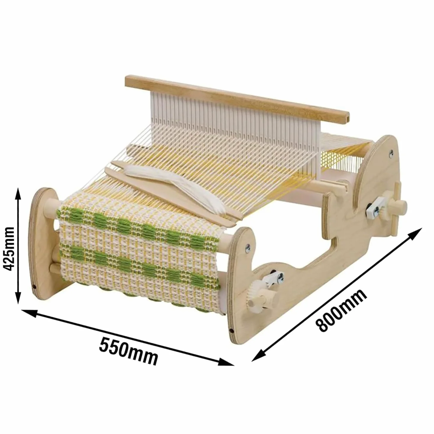 Set di telai per tessitura in legno con volani, macchina per maglieria tessuta a mano per adulti principianti, kit fai da te facile da intrecciare