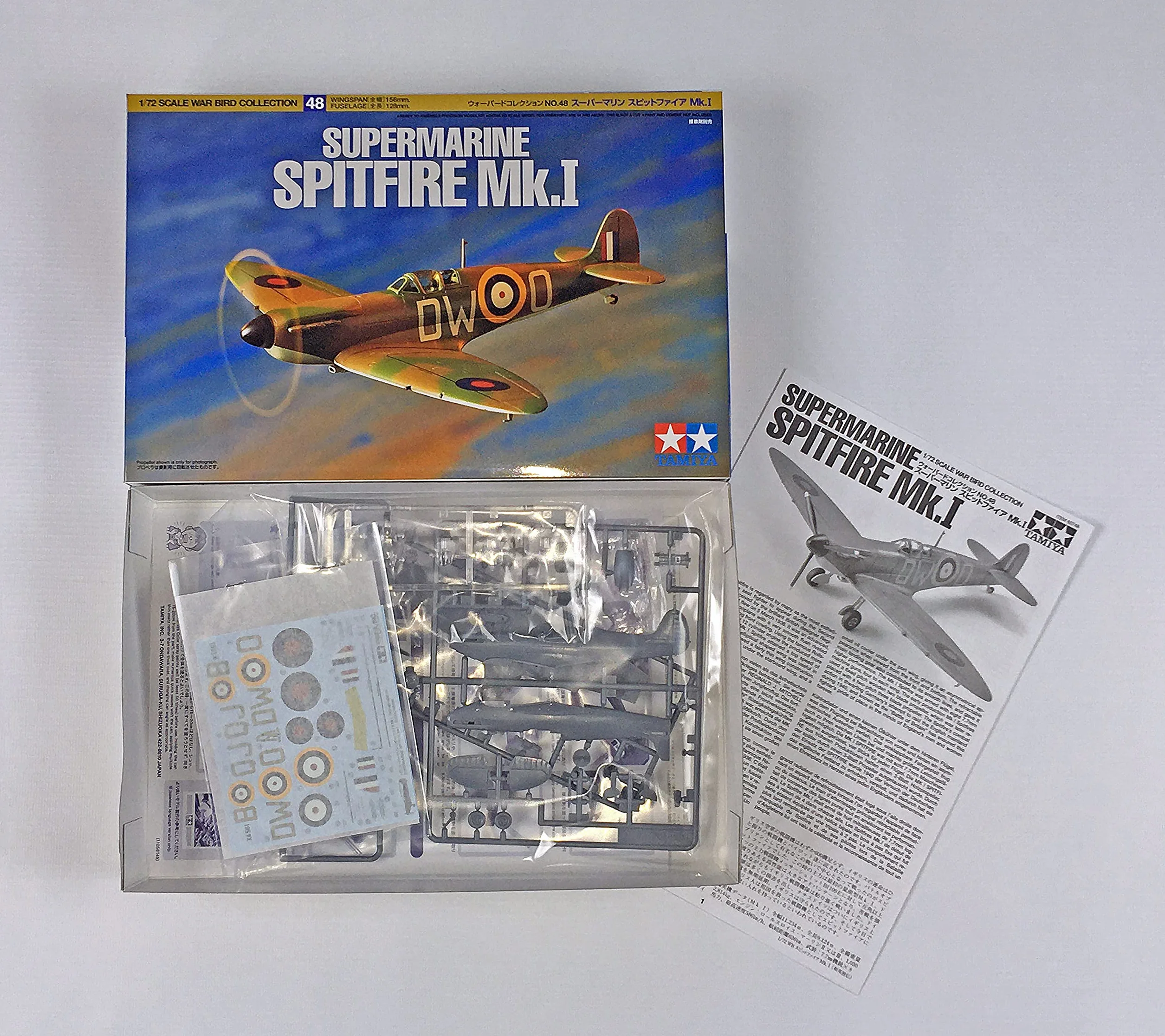 Tamiya America, Inc 1/72 Supermarine Spitfire Mki, TAM60748