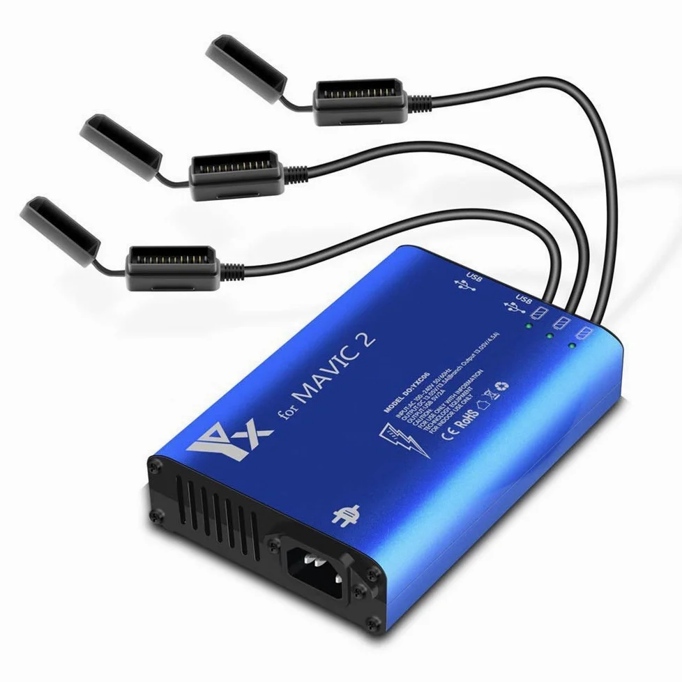 Taoke Caricabatteria rapido Multiplo 5 in 1 Caricabatterie rapido Intelligente Compatibile con DJI Mavic 2