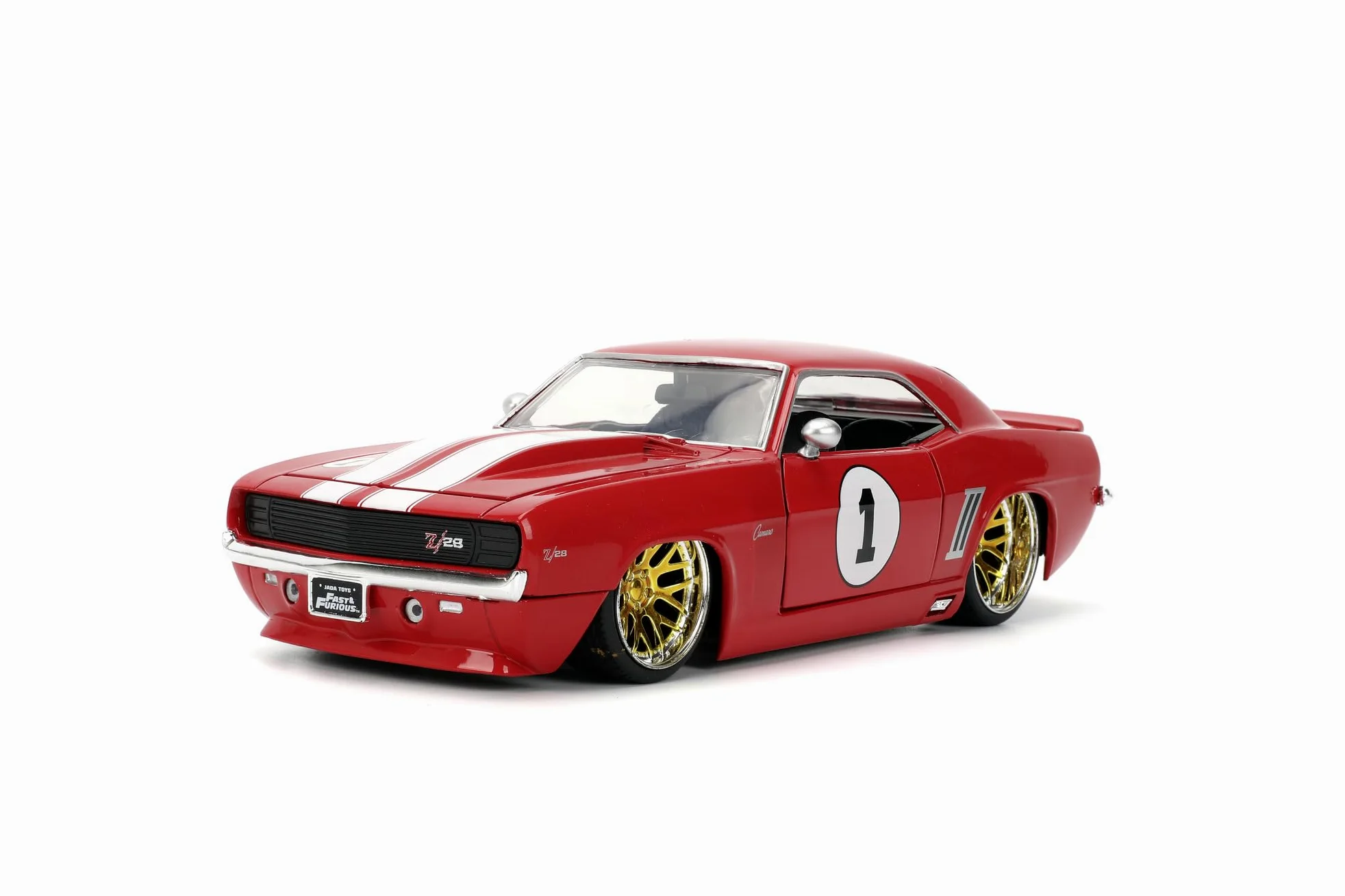 Fast & Furious JADA Toys 1967 Chevrolet Camaro modellino auto pressofuso, giocattolo per bambini e adulti, veicolo da collezione e da gioco, nero