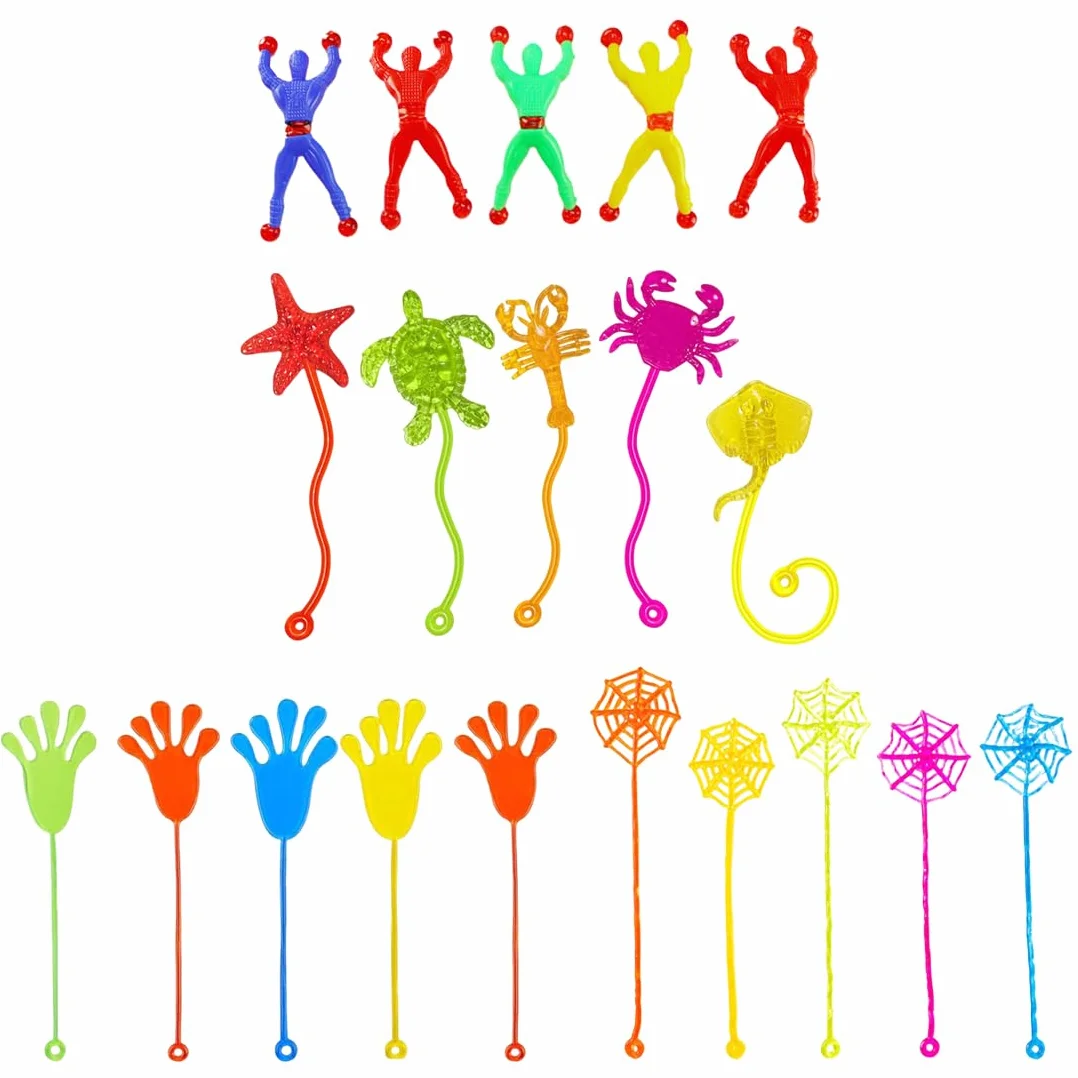 Set da 20 Giocattoli Appiccicosi per Feste Animali Marini per Arrampicarsi Mani Appiccicose Reti Appiccicose Colorate