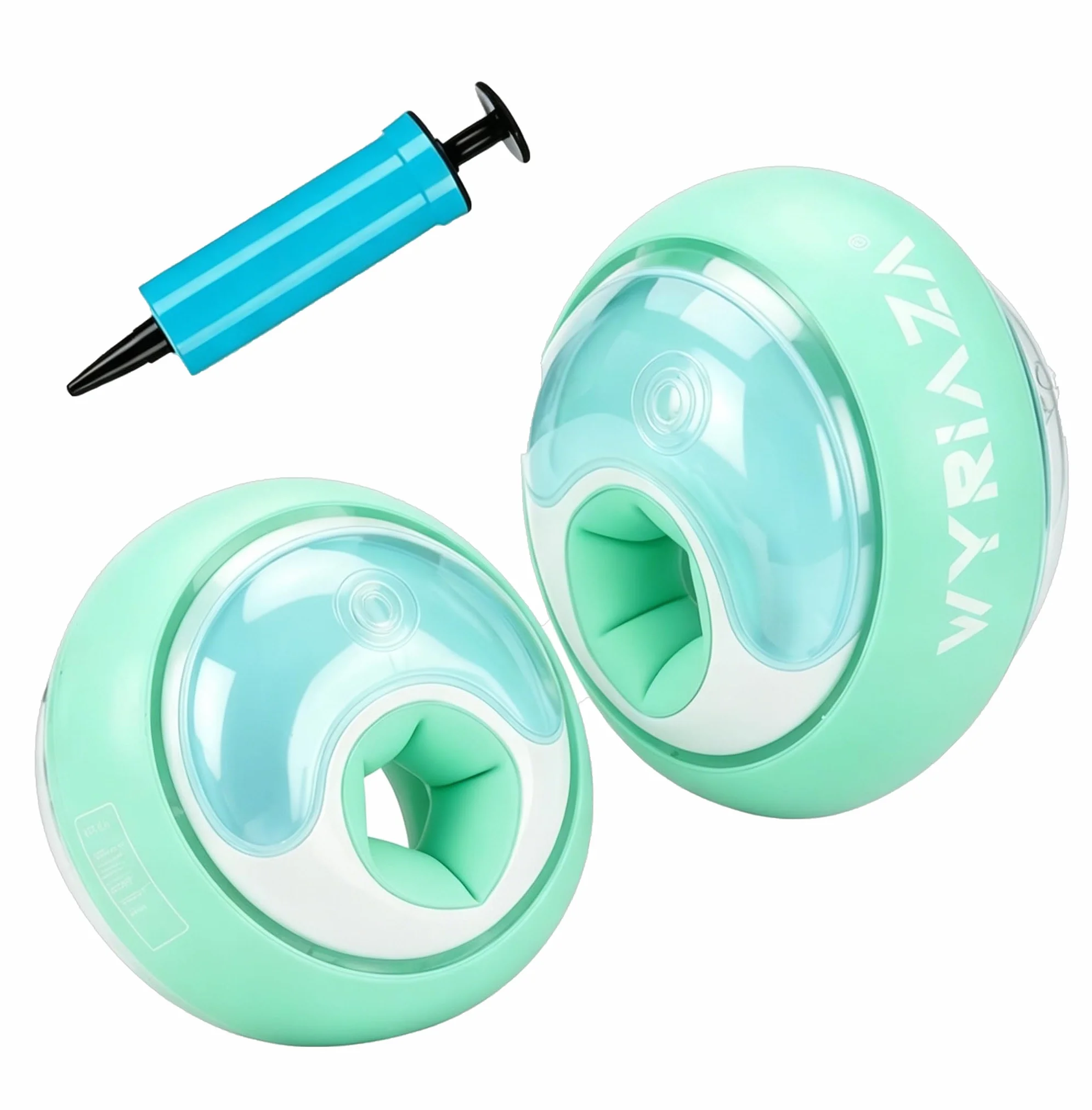 WYRIAZA Braccioli Bambini 1-6 anni Braccioli Bambini con 3 Airbag Indipendenti Rotondi Comodo Design Antiscivolo 5-20KGS Verde