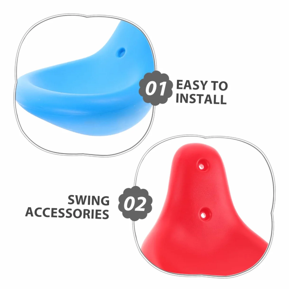 Toyvian 2pezzi Sedile in Plastica per Altalena all Aperto di Ricambio per Sedia Dondolo Accessorio per Parco Giochi per Ragazzo Ragazza Ragazza Sedile Ergonomico Facile da Installare