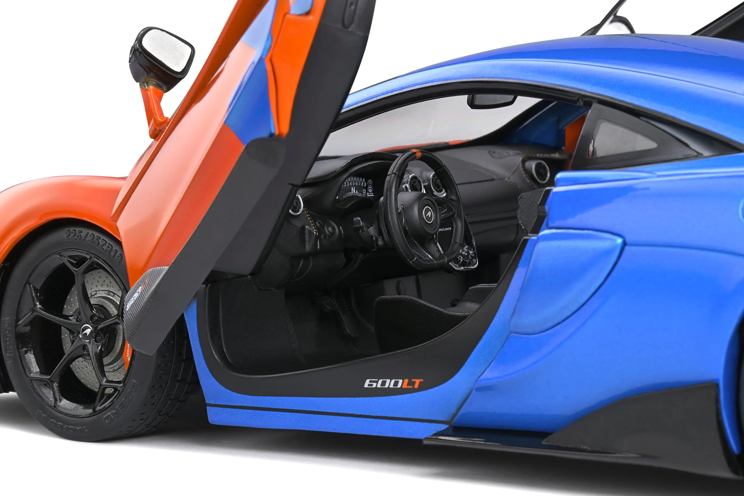 solido S1804503 1:18 McLaren 600LT F1 Team Tribute Livery 2019 Auto da collezione in miniatura, Multi