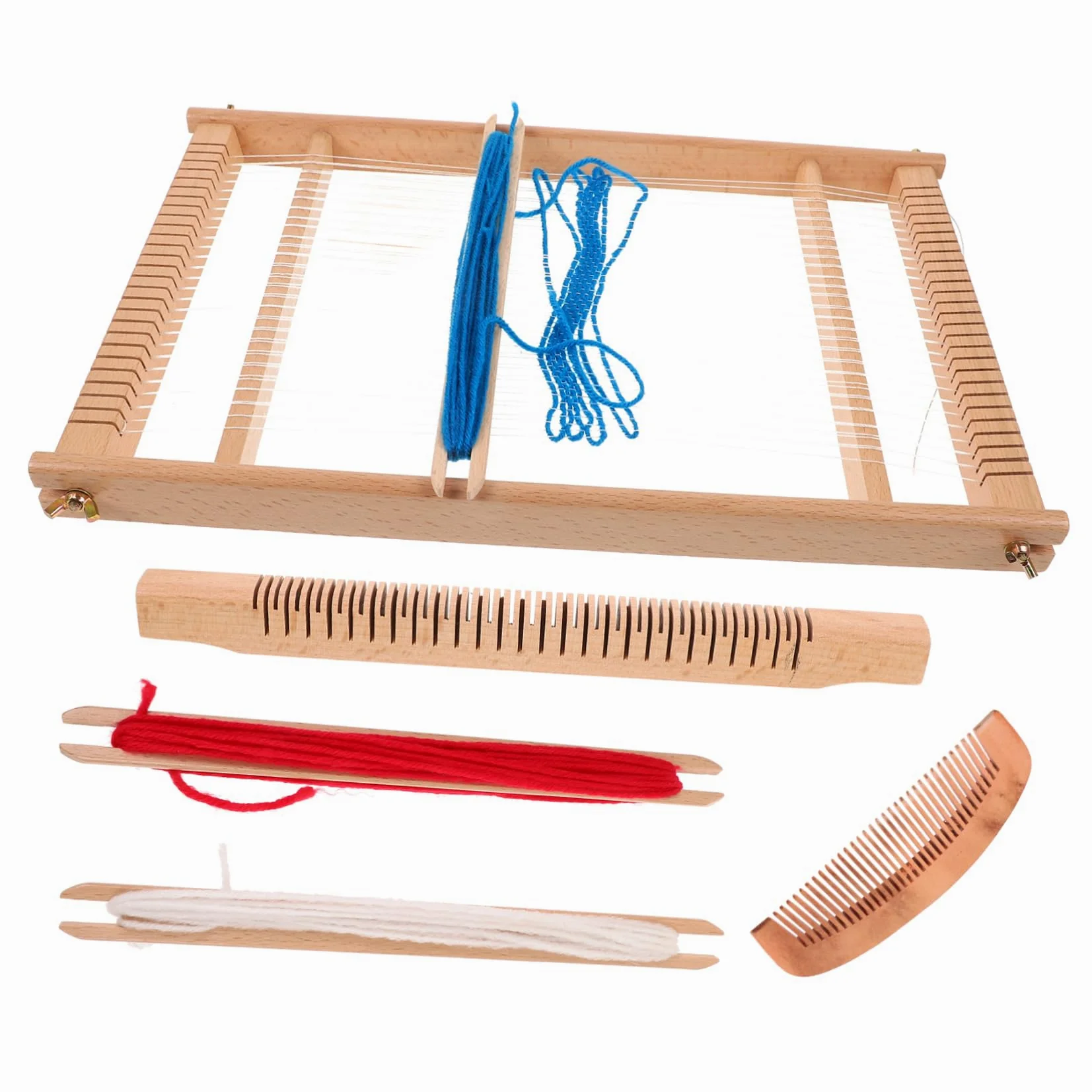 HOMSFOU telaio Loom perline per la produzione di gioielli macchina per tessere fatta a mano IL fornitura di tessitura fai da te giocattolo di tessitura cognitiva di legno