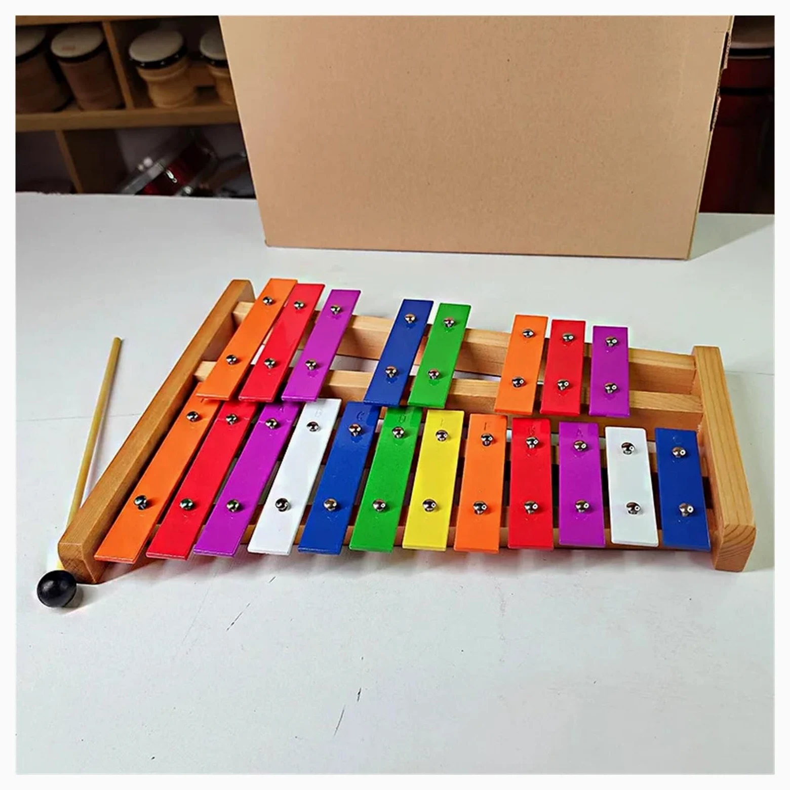 Xylophone, 20 Tones | Strumento con base in legno e pezzi in alluminio