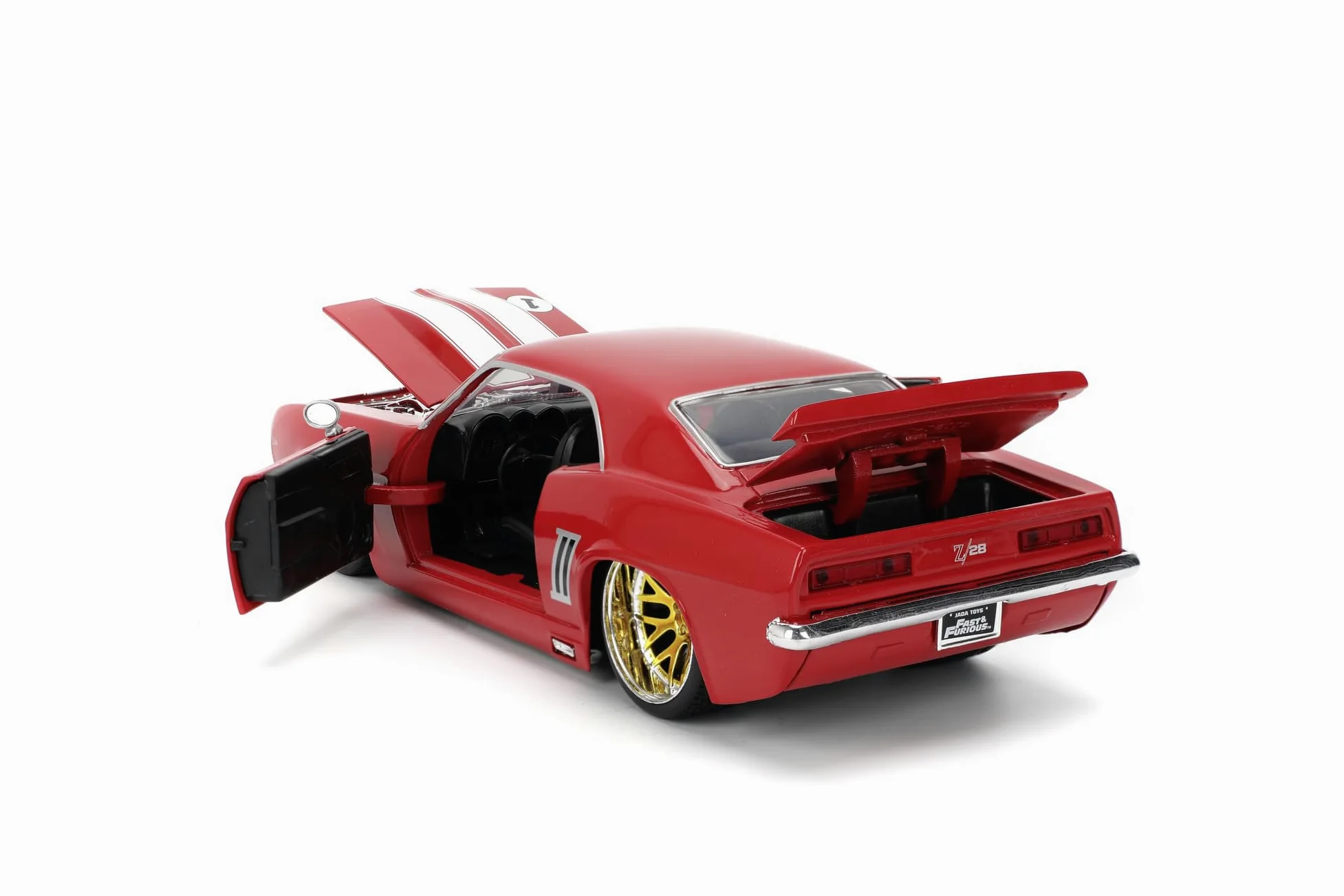 Fast & Furious JADA Toys 1967 Chevrolet Camaro modellino auto pressofuso, giocattolo per bambini e adulti, veicolo da collezione e da gioco, nero