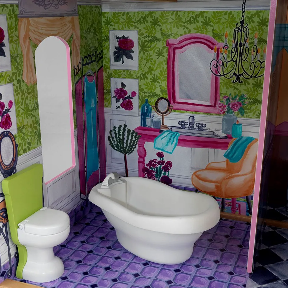KidKraft Casa delle Bambole in Legno My Dream Mansion con Accessori e Mobili inclusi, Casa a 3 Piani di Gioco con Ascensore, Giocattolo per Bambini 3+ Anni, 65082