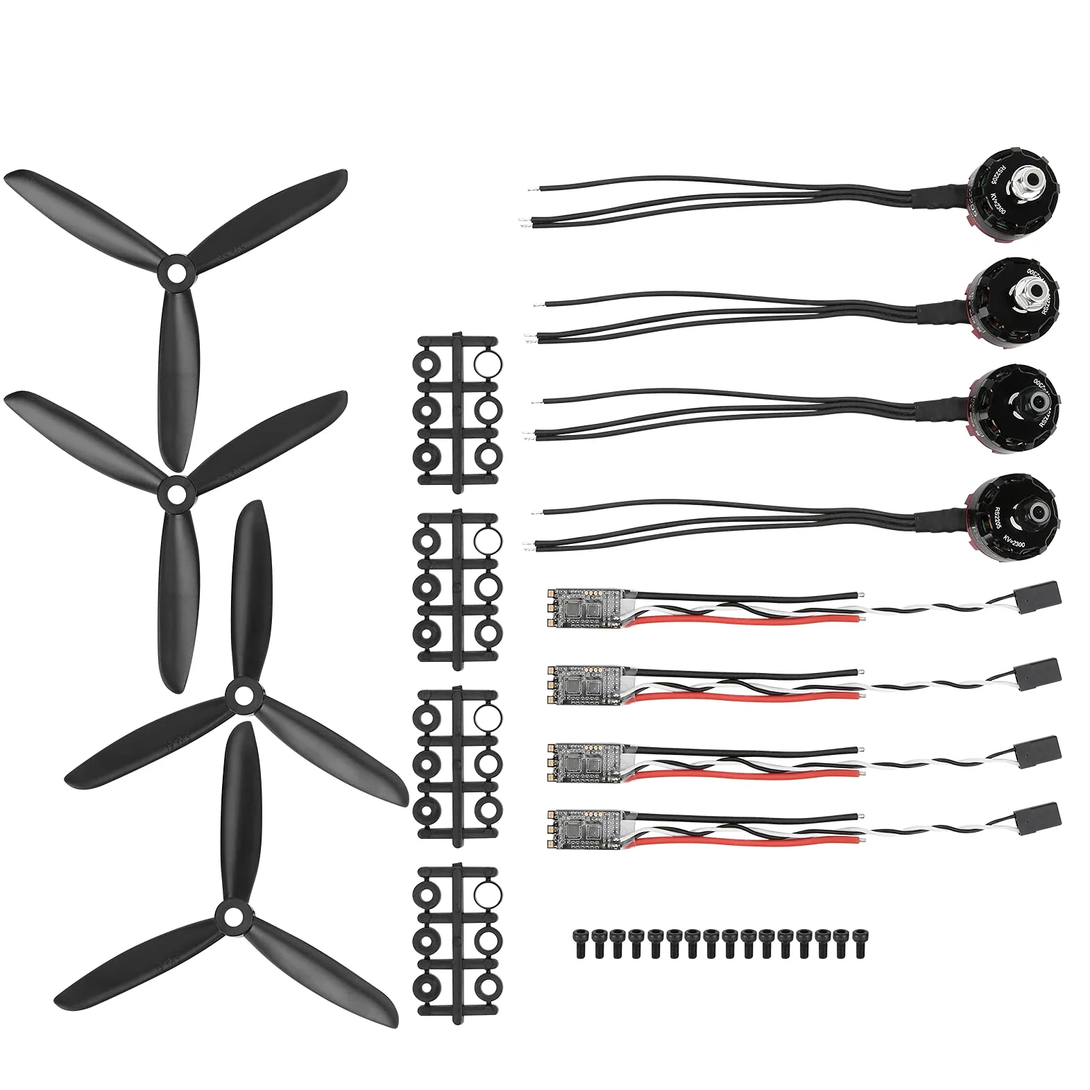 2205 2300 KV Lega di Alluminio CW CCW Motore RC Drone Kit Motore Set RC Accessorio di Ricambio per Drone Racing
