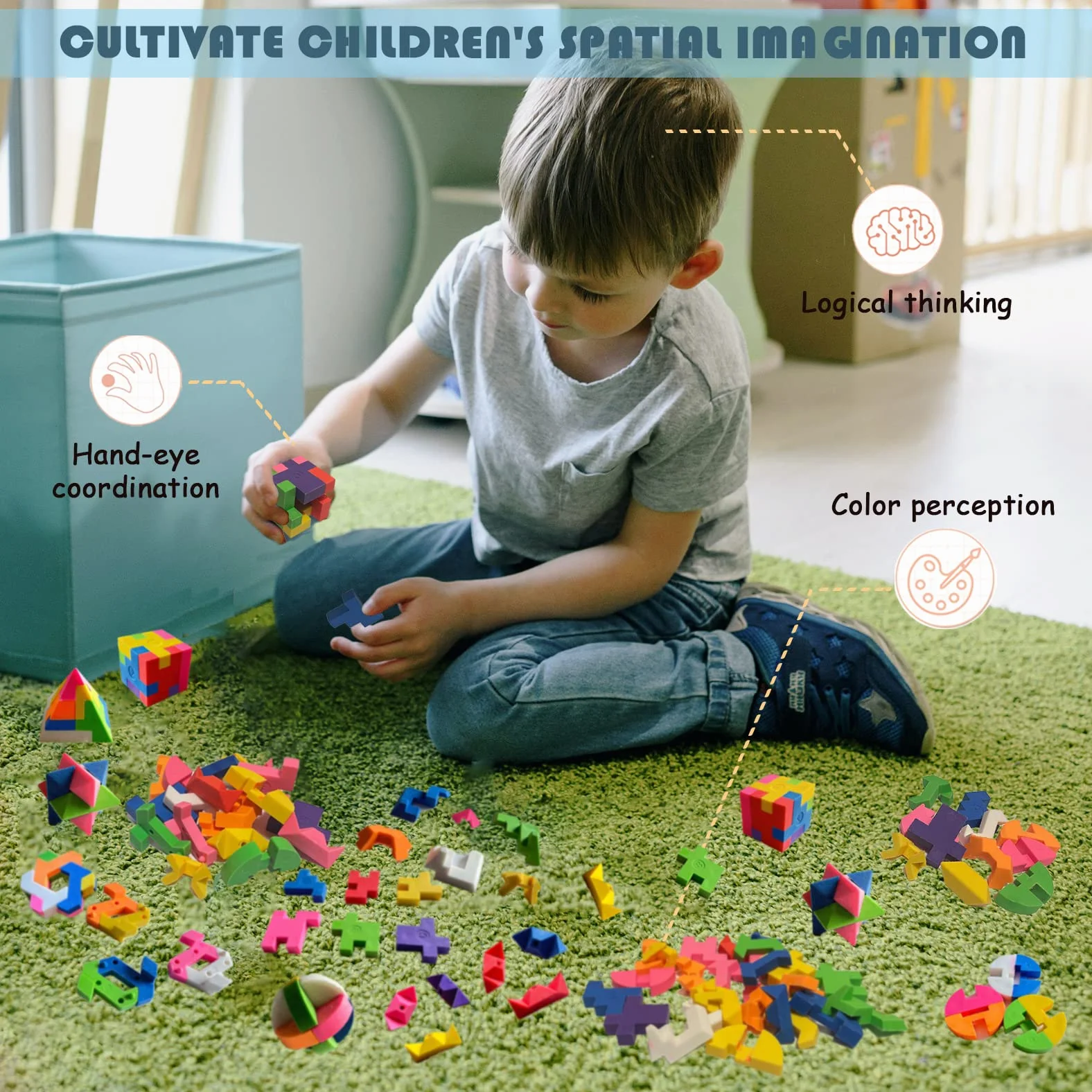 ICEPAPA, Gomma da cancellare, 20 pezzi Gomme divertenti assemblabili, adatto come gadget compleanno bambini, Pensierini dopo festa o regali di natale (Contiene 5 forme)