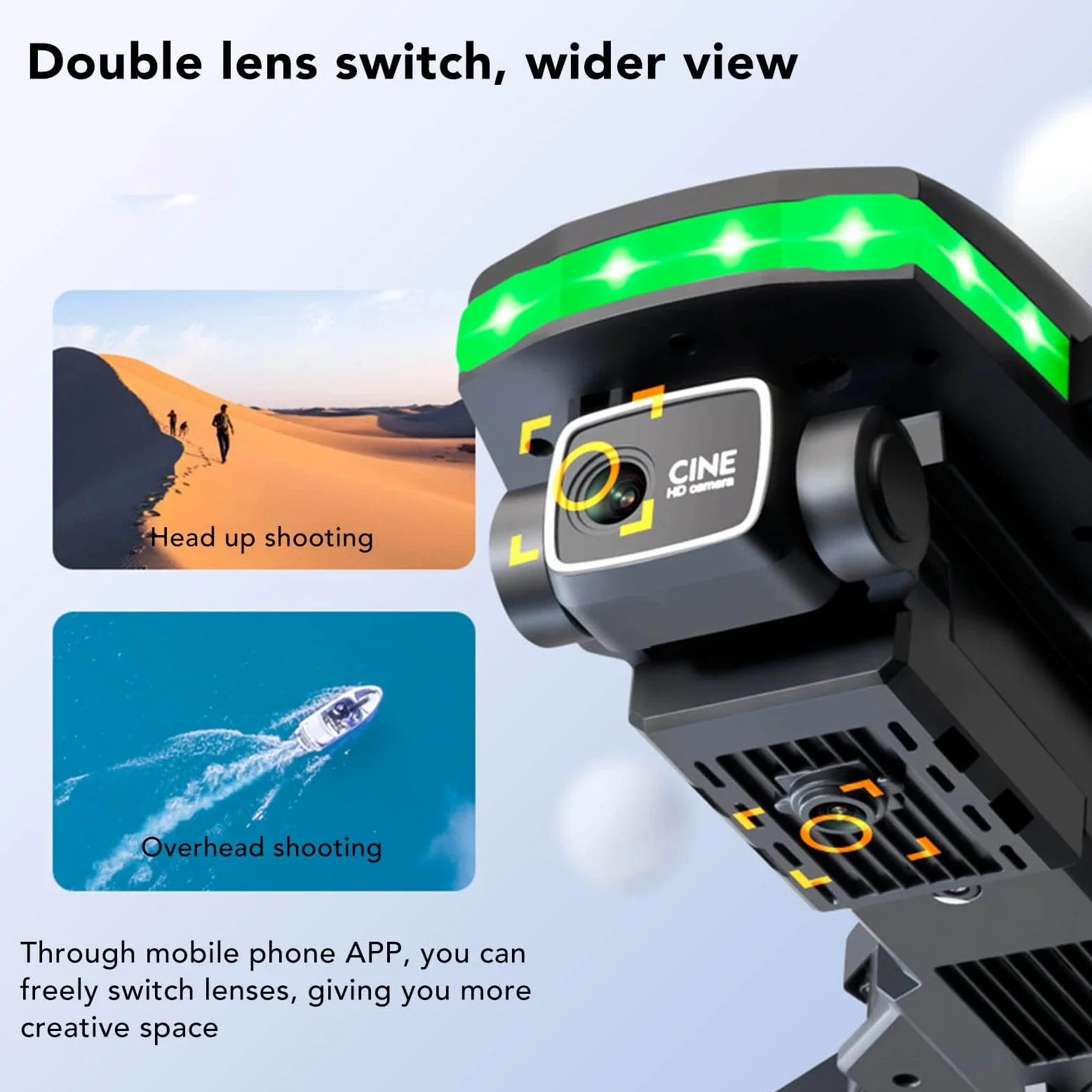 Drone, Evitamento Ostacoli WiFi S162 Drone Rc Quadcopter, Controllo Gesti 4K HD Drone con Fotocamera per Adulti Principianti Bambini