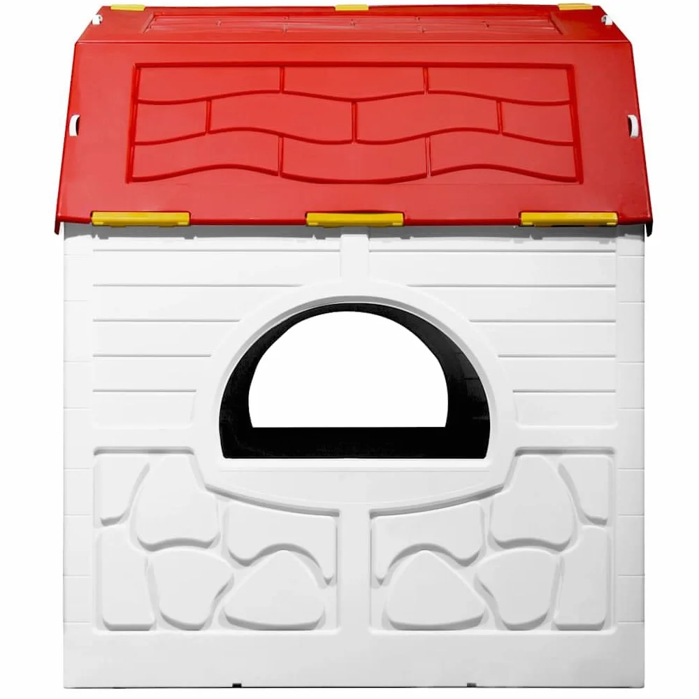 Casetta giocattolo pieghevole per interni ed esterni, resistente alle intemperie, con porta e finestre, stabile casetta da giardino per bambini dai 2 anni in su, 96 x 91 x 115 cm