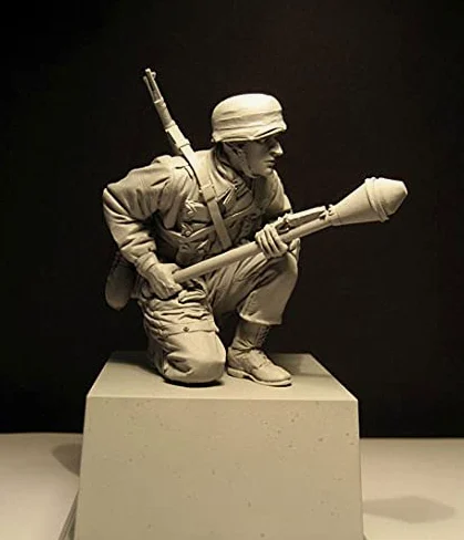 1/16 Fallschirmjager Panzerfaust Normandy 1944 Resin Figure soldatini GK WWII Materiale Militare Non patinato Nessun Colore