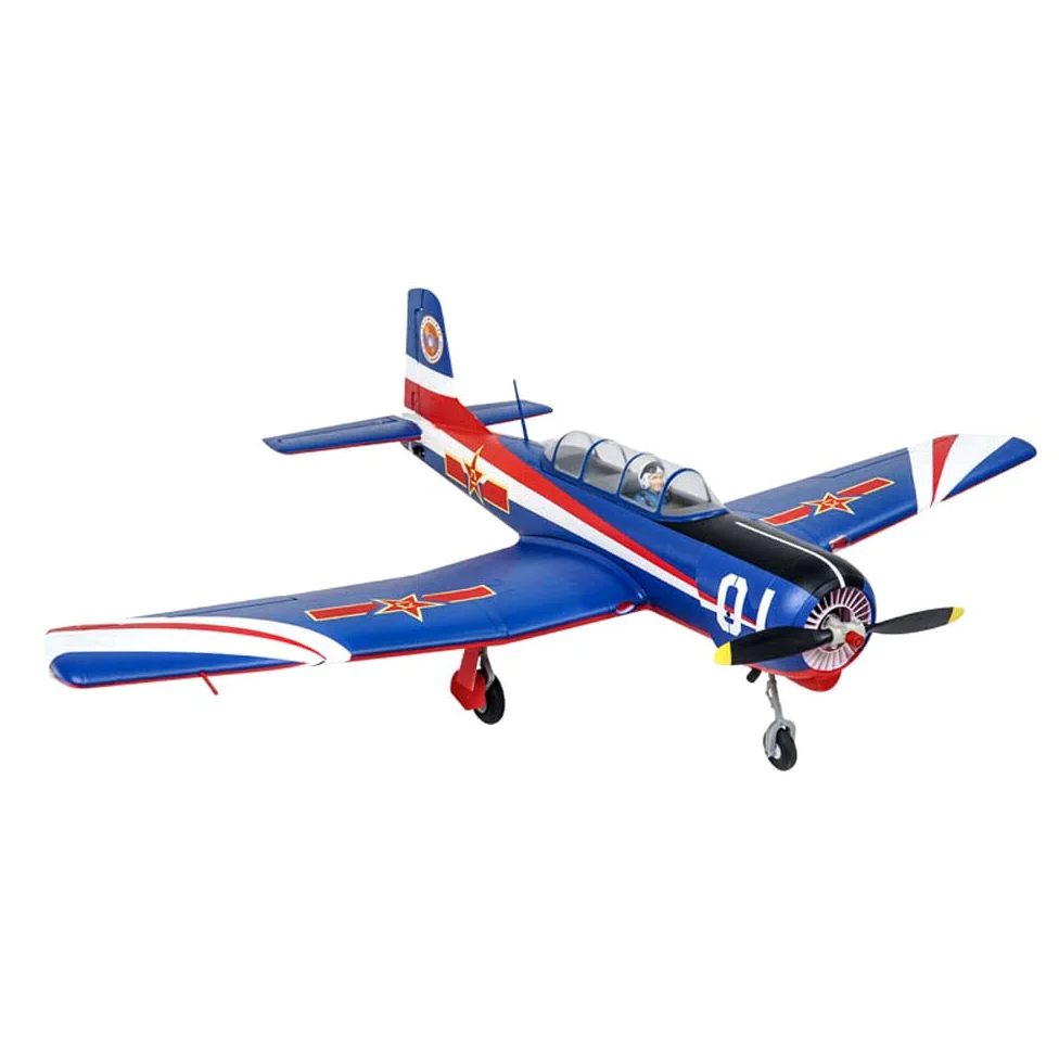 GuyAna Aereo RC Aereo telecomandato a 6 canali, Apertura alare da 1.200 mm (47,2") con Alette e luci a LED, Mostra Aerei RC per Adulti RTF