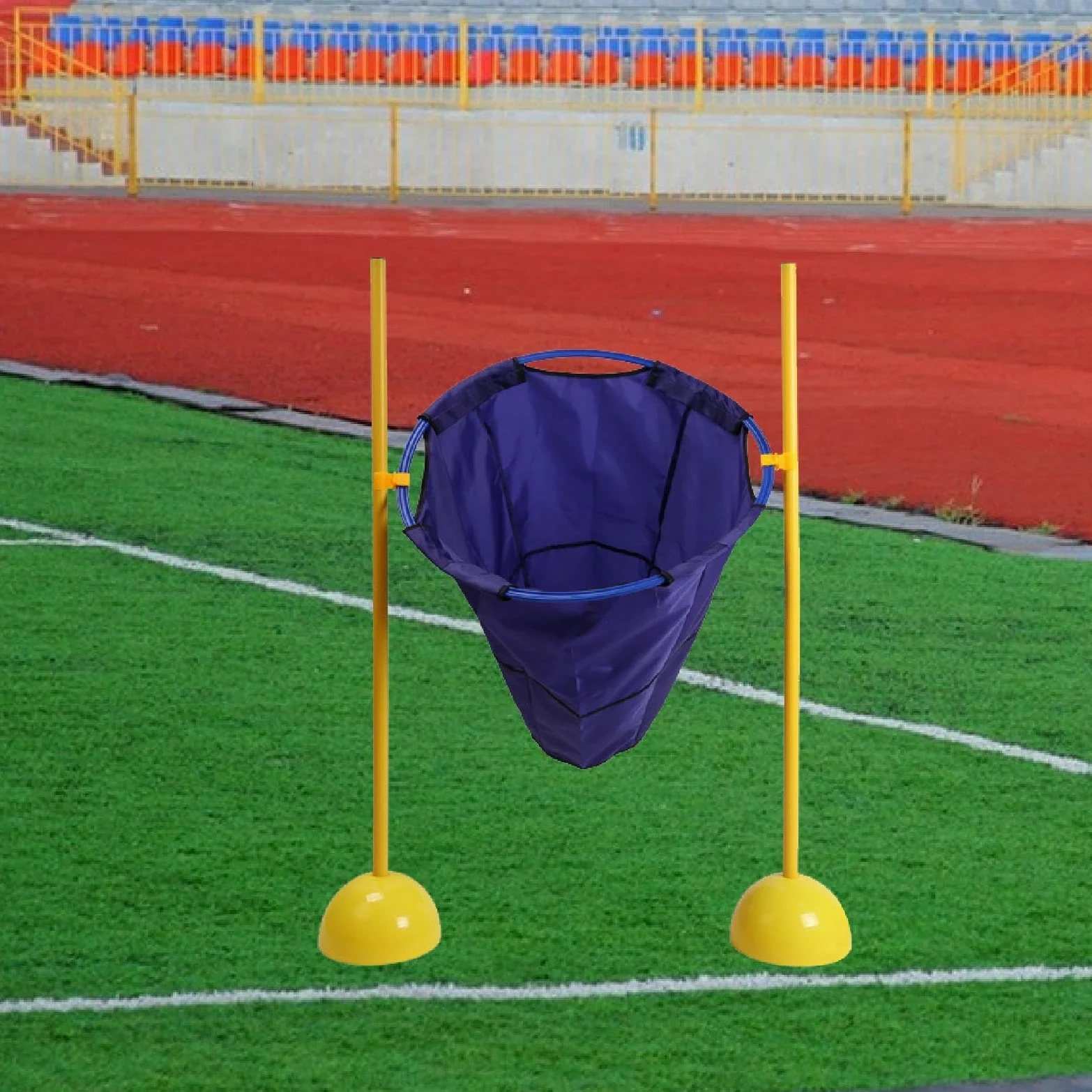 Gioco di Lancio per Interni Ed Esterni, Include 10 Sacchi di Sabbia, attività Divertente per Bambini, Blu