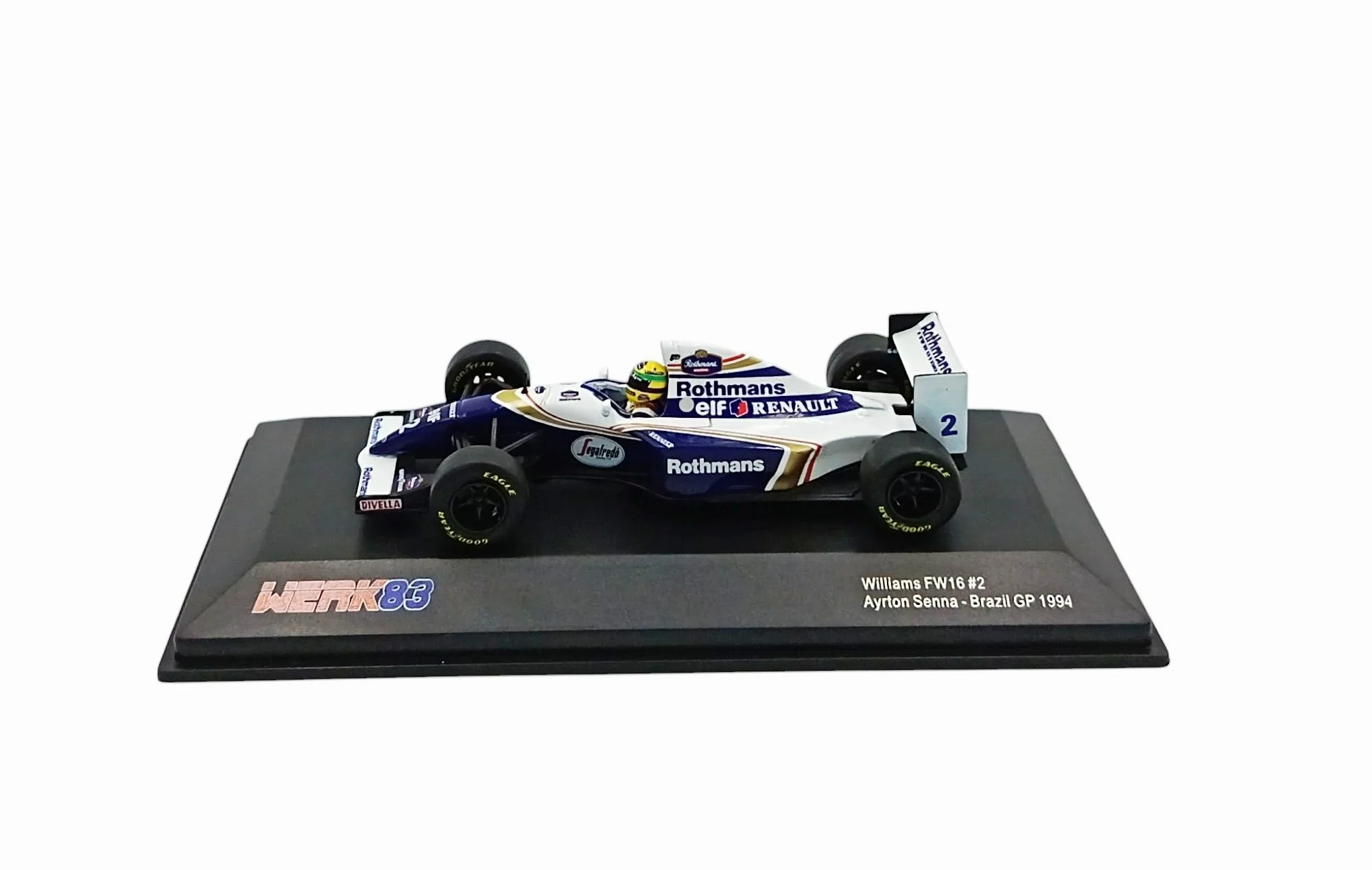 OPO 10 Auto di Formula 1 Compatibile con Renault Williams FW16#2 Ayrton Senna GP del Brasile 1994 - Scala 1/43 W430008