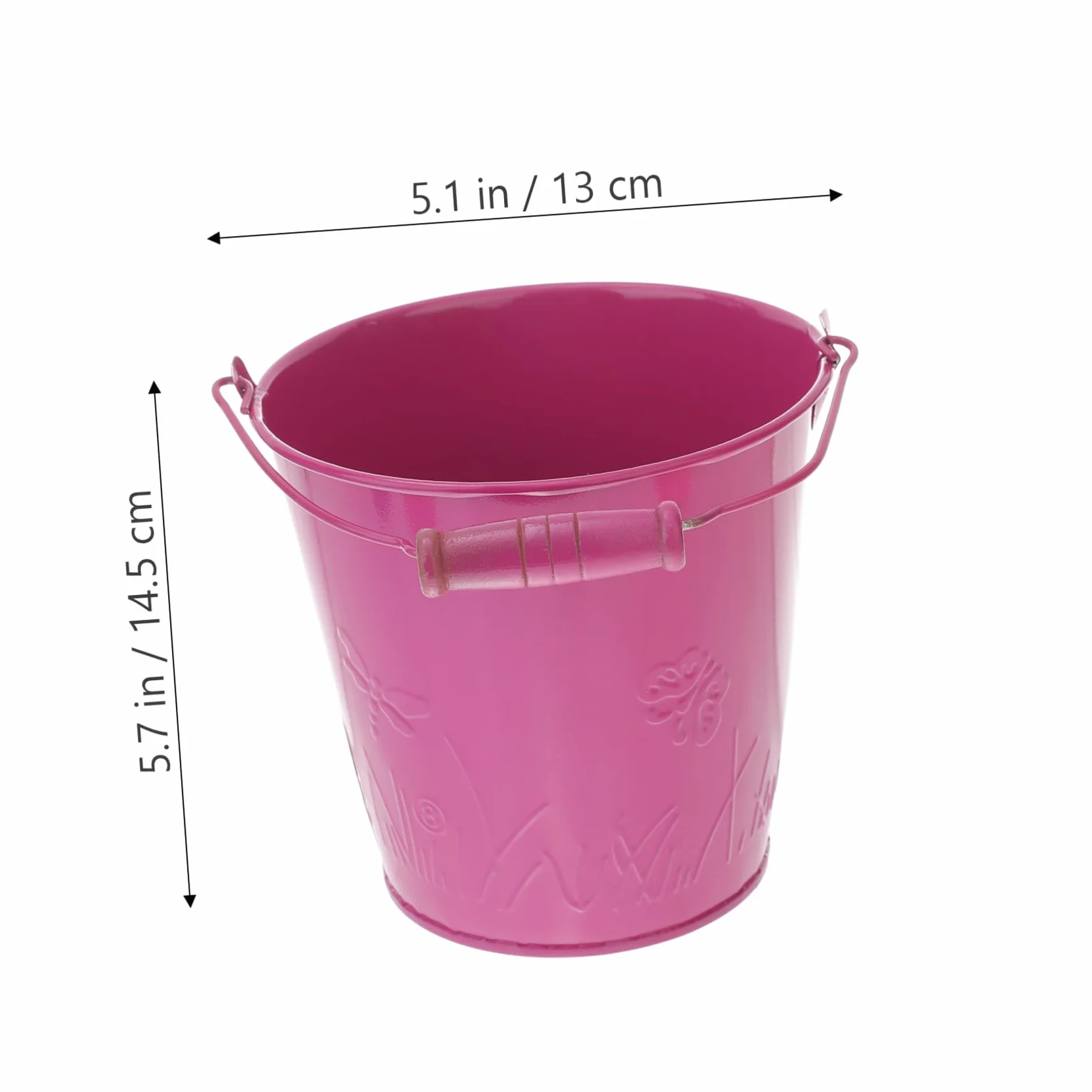 Kids Sand Bucket 6pezzi in Ferro con Shovel, Giocattolo | Festa Estiva, Leggero e Manico Robusto, per Bambini e Attività All'aperto Colore Casuale