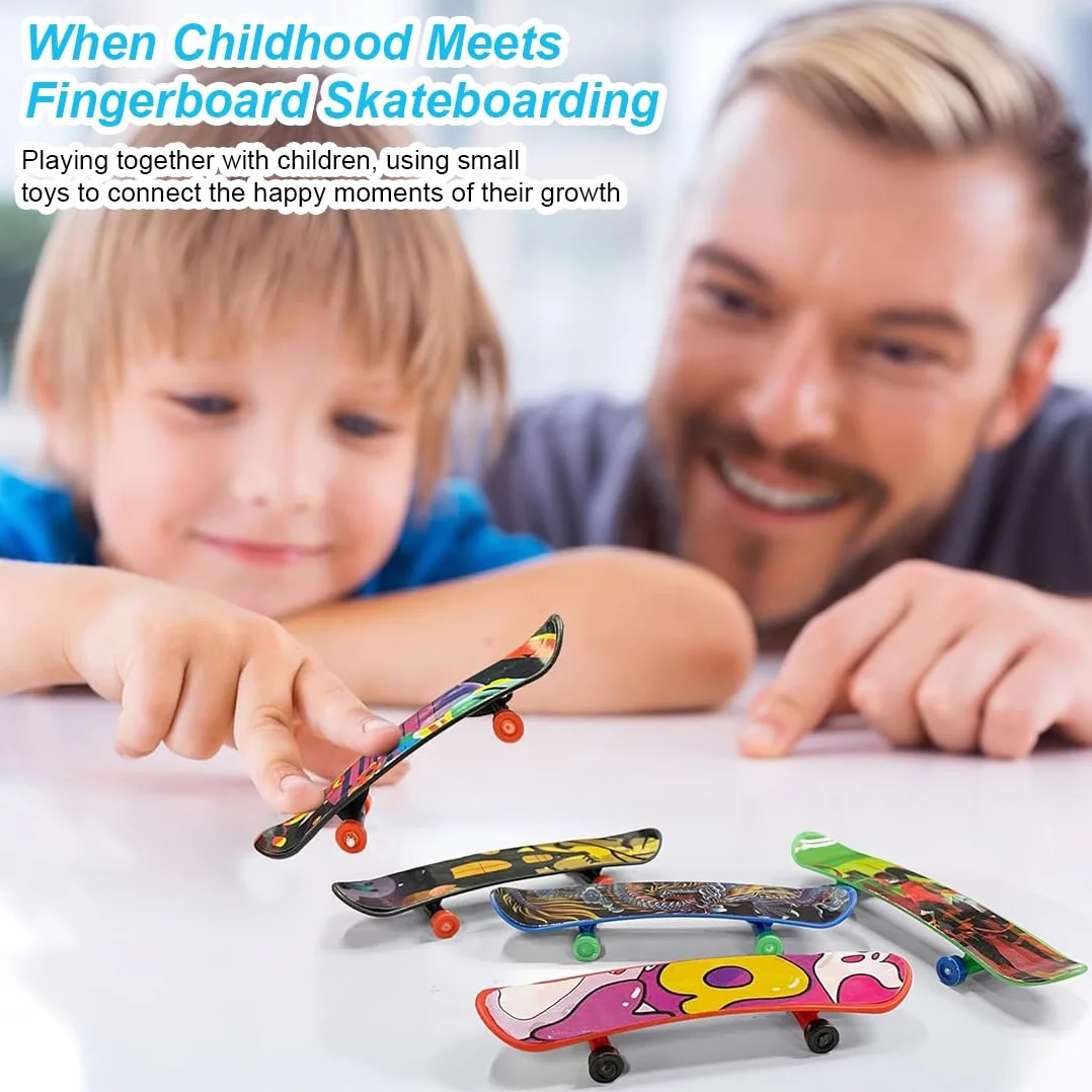JEYORZY 16 Pezzi Mini Skateboard da Dito per Bambini, Skateboard Finger, Mini Skate Board Professionale per Dita, per Giocare o Come Decorazione (Modelli Casuali)
