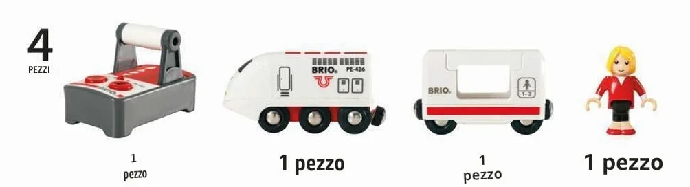 BRIO World – Treno Passeggeri Telecomandato | Accessorio Pista In Legno Per Bambini | Treno Brio Bambini 3 Anni O Più | Idee Regalo | Regalo 3 Anni
