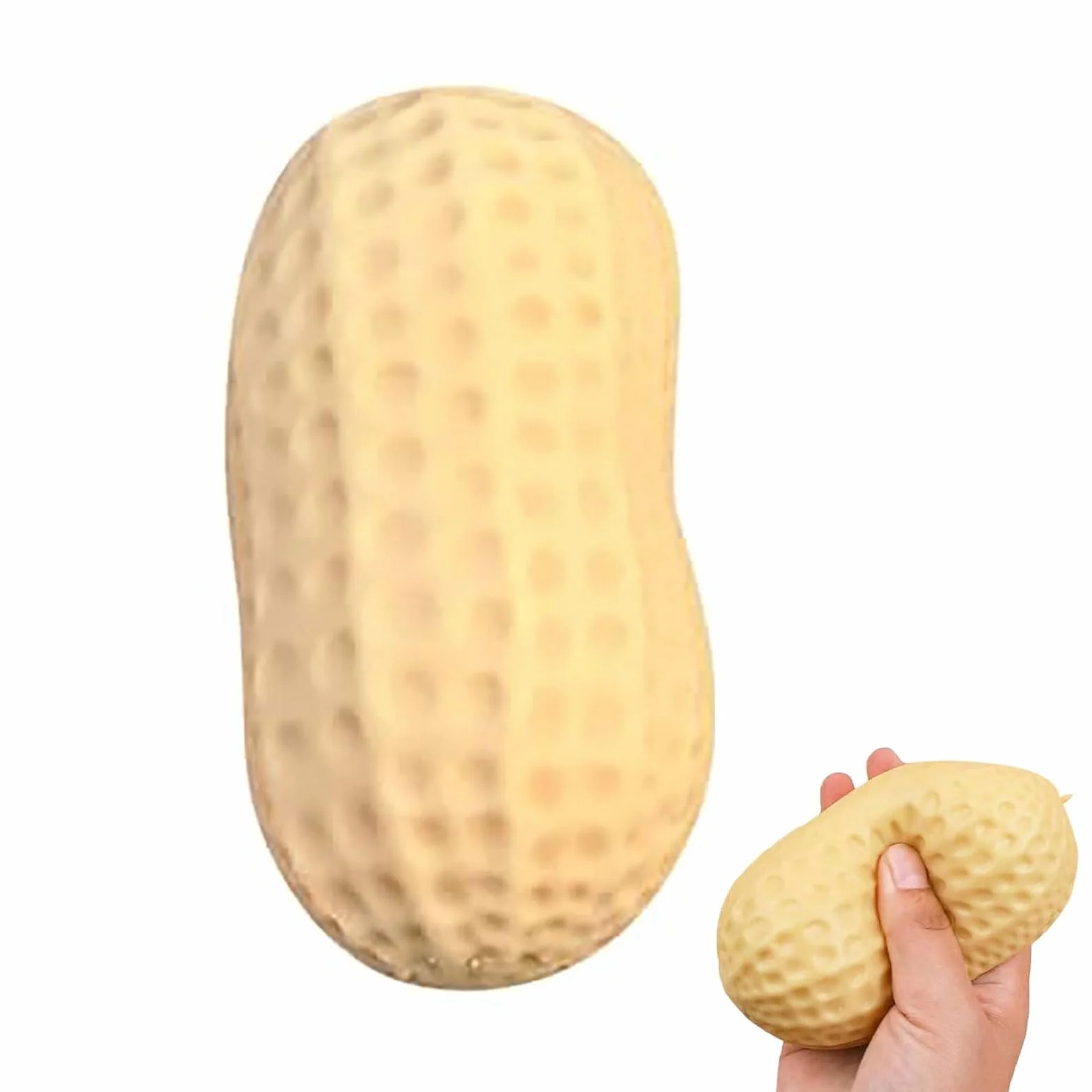 Giocattolo Squeezable a Forma di Arachide Antistress Realistico Non Tossico Fidget per Bambini e Adulti 1 Pezzo