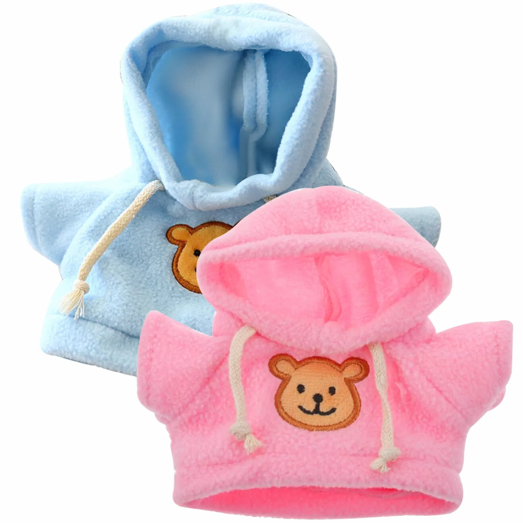 Orso Vestiti per 6-8 Pollici orsi di Peluche 2 Pezzi con Cappuccio con Cappuccio di Vestiti da Animale Imbottiti Cartone Animato Abiti Decorativi Fai-da-Te per Bambini Animali di Peluche